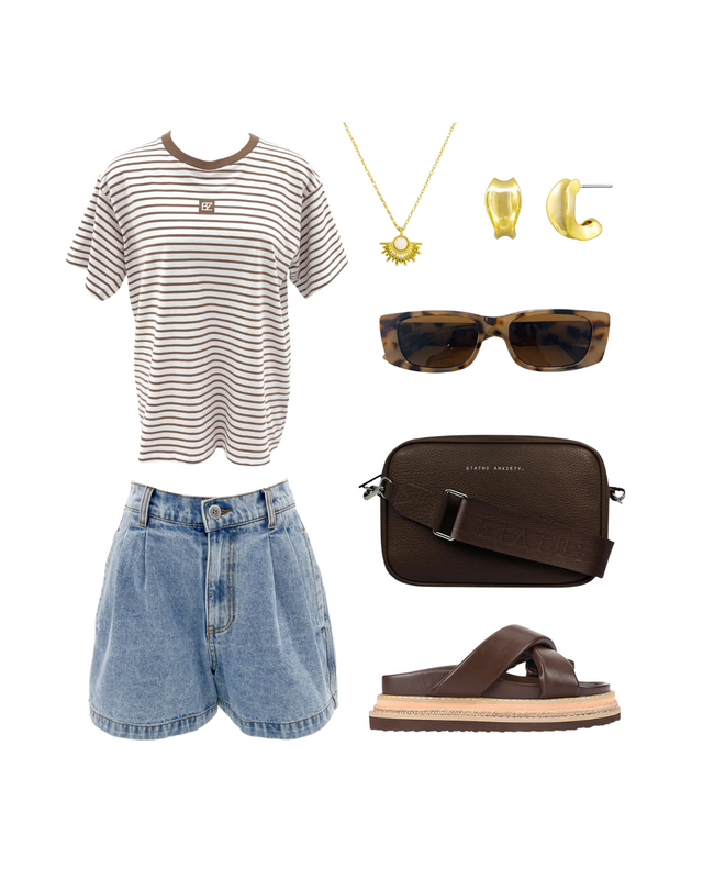 Effortlessly casual with a subtle edge, the Beau Stripe Tee