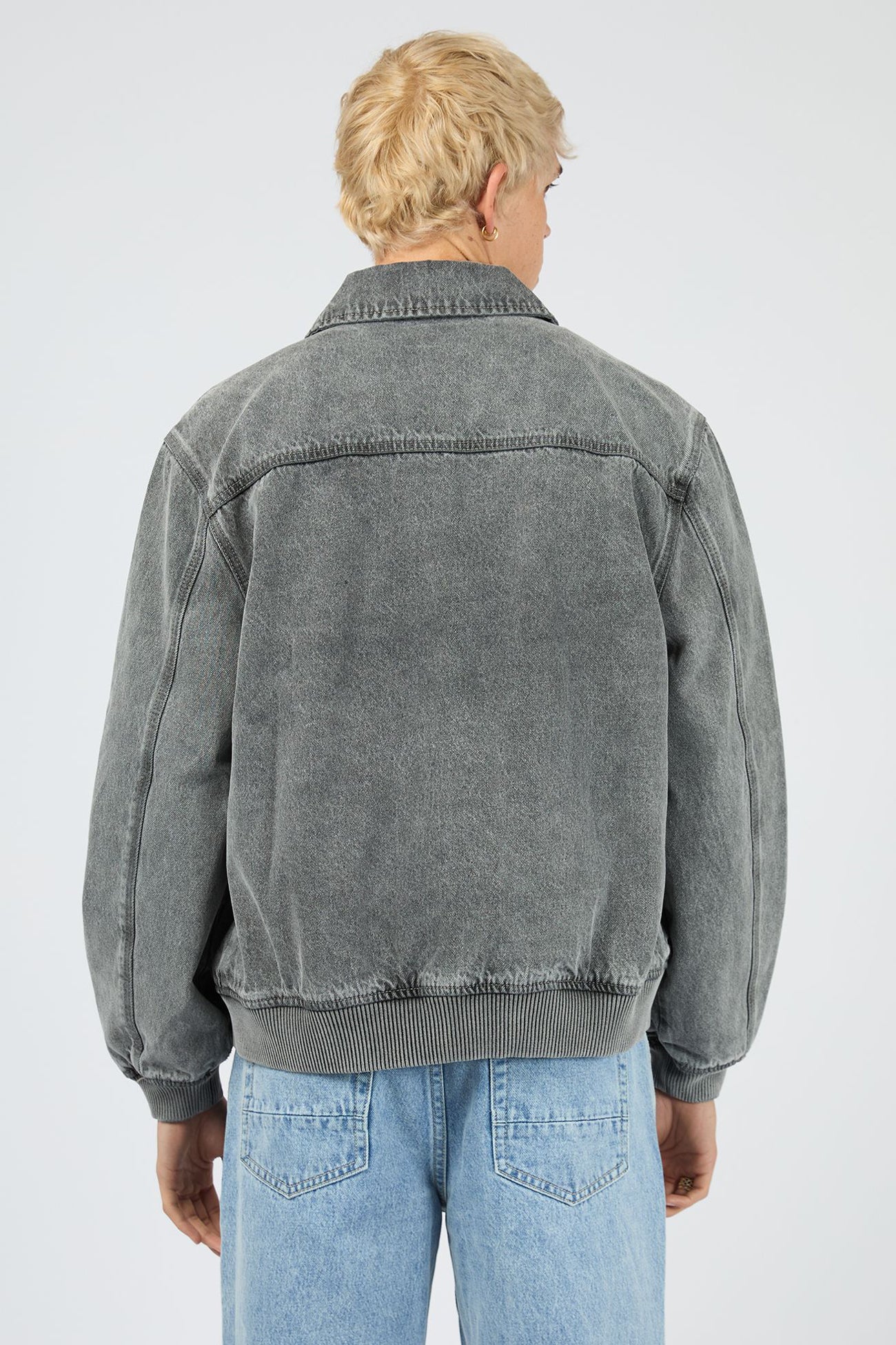 Denim Bomber Jacket Vintage Black