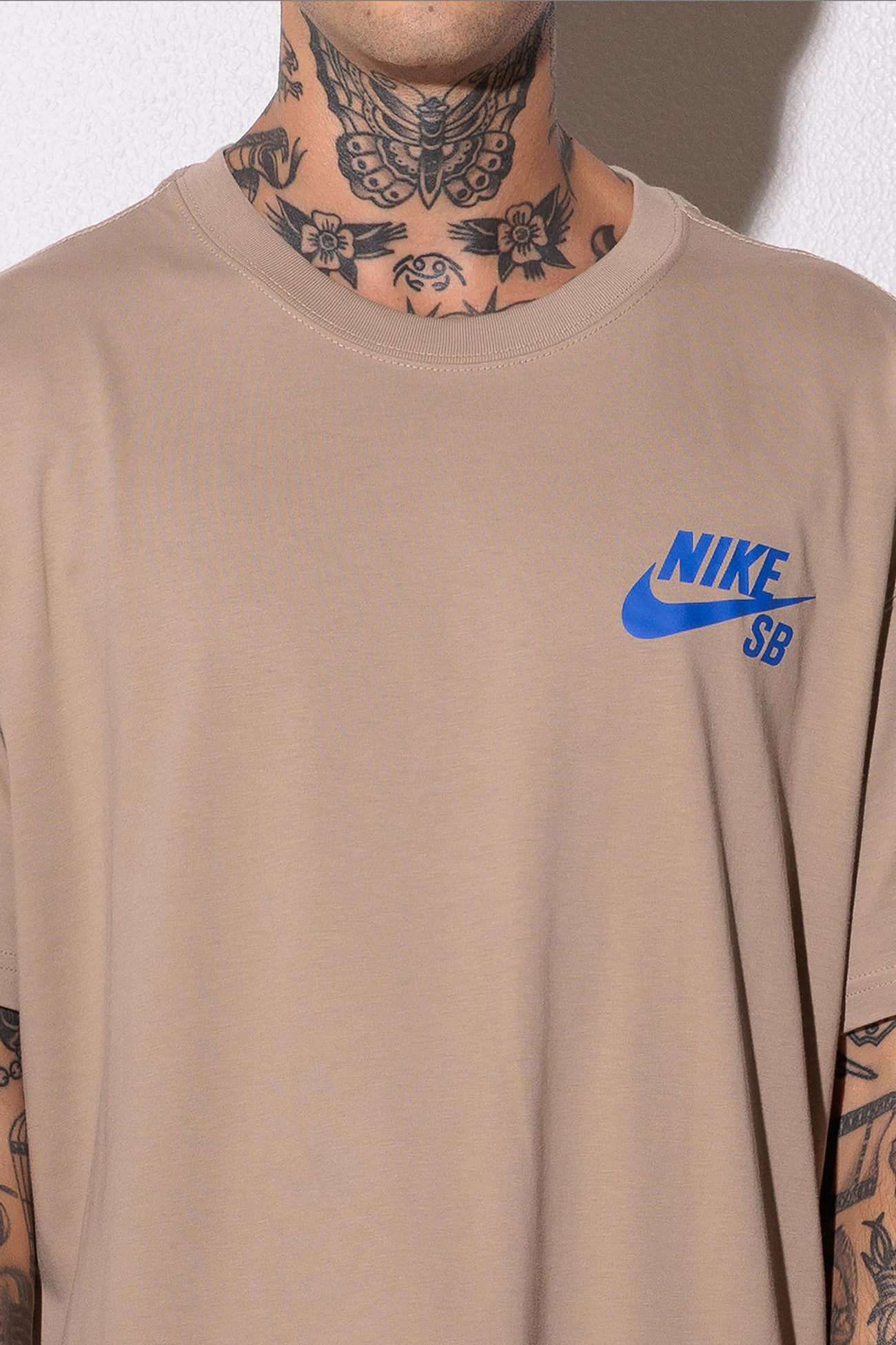 Nike SB Tee Logo Khaki Hyper Royal