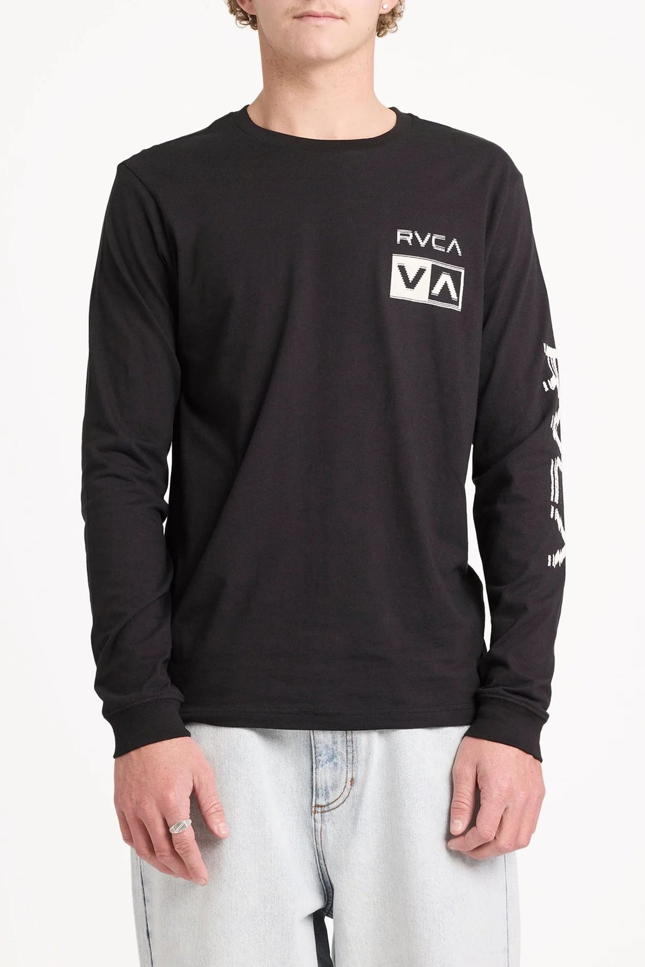 RVCA Glitch Long Sleeve Tee Black