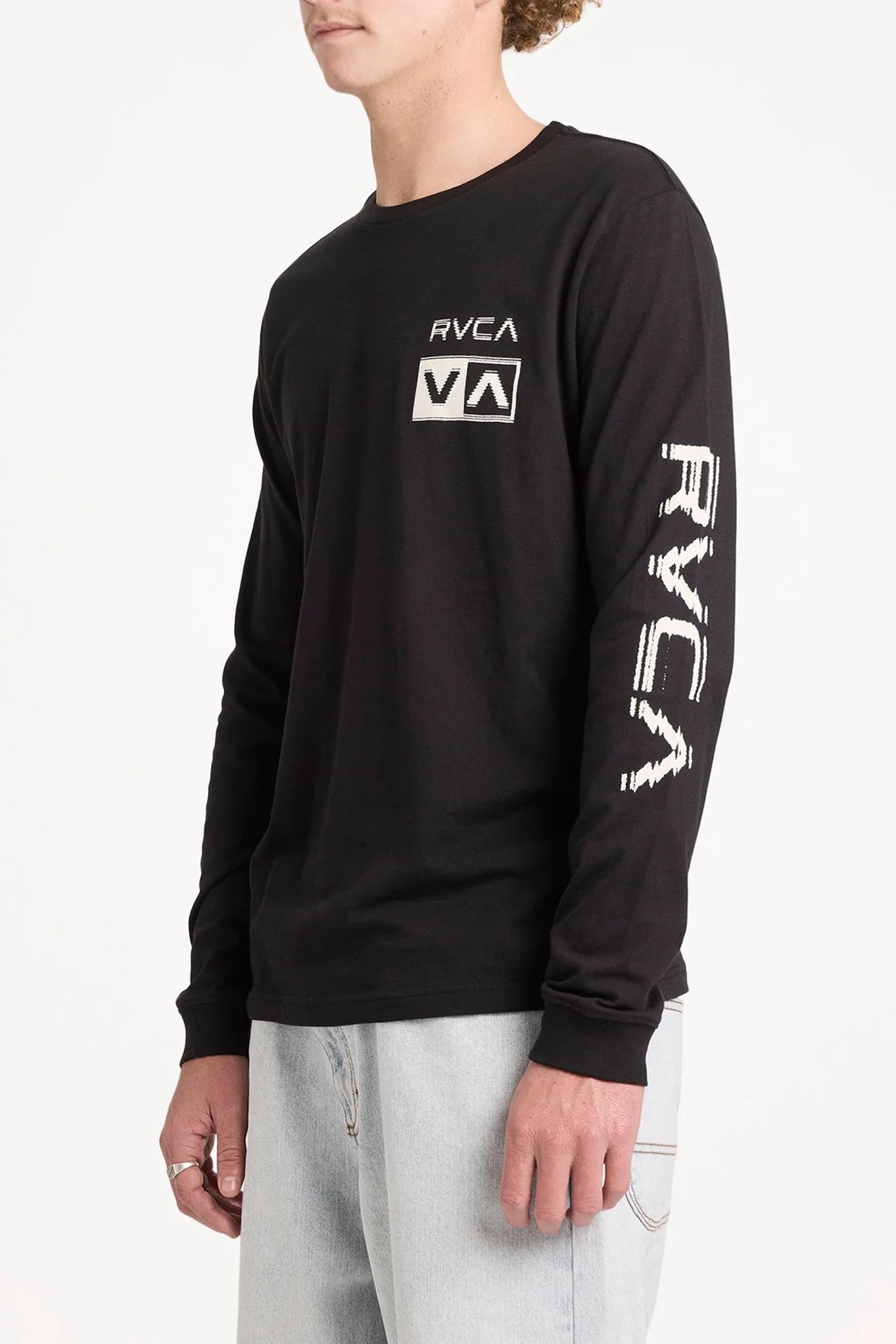 RVCA Glitch Long Sleeve Tee Black