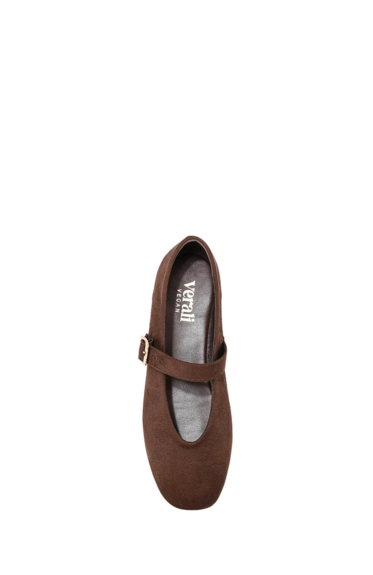 Alaska Mary-Jane Flats Chocolate Brown Micro