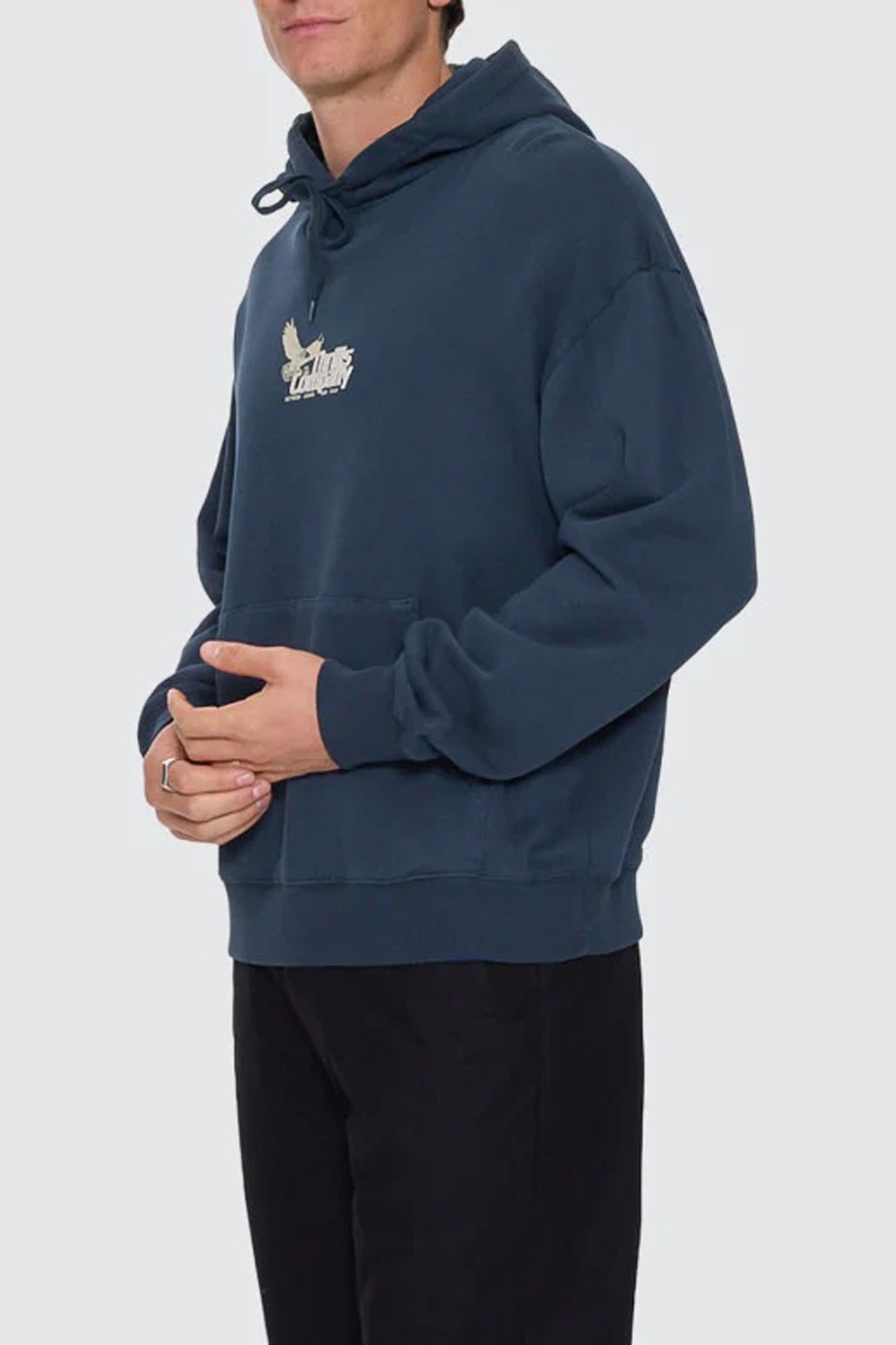 Between Chaos & Calm Slouch Pull On Cropped Hood Federal Blue
