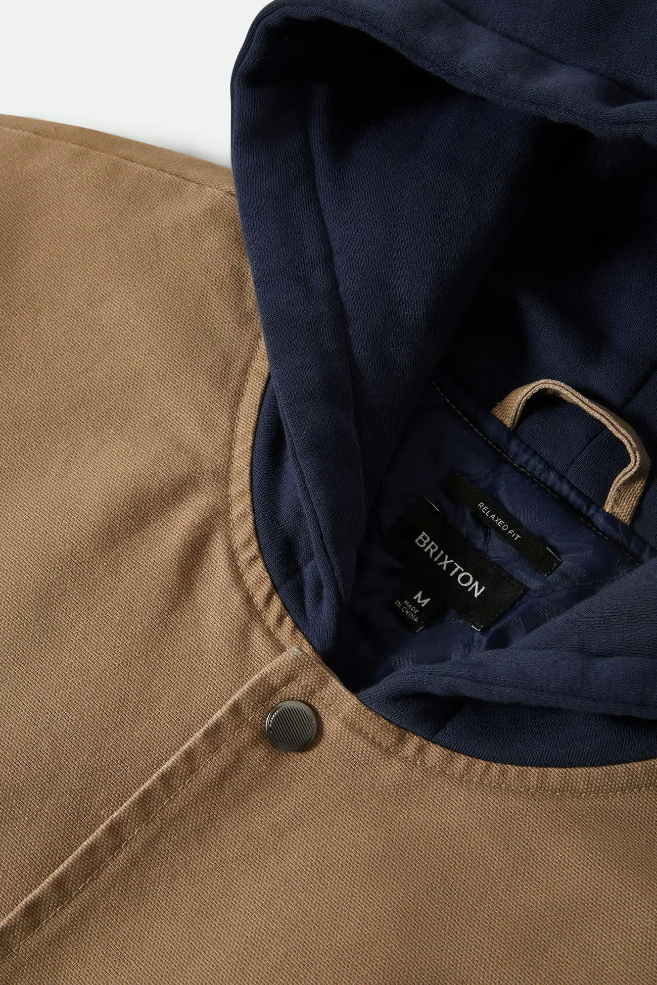Canvas Hooded Bomber Jacket Khaki Mood Indigo
