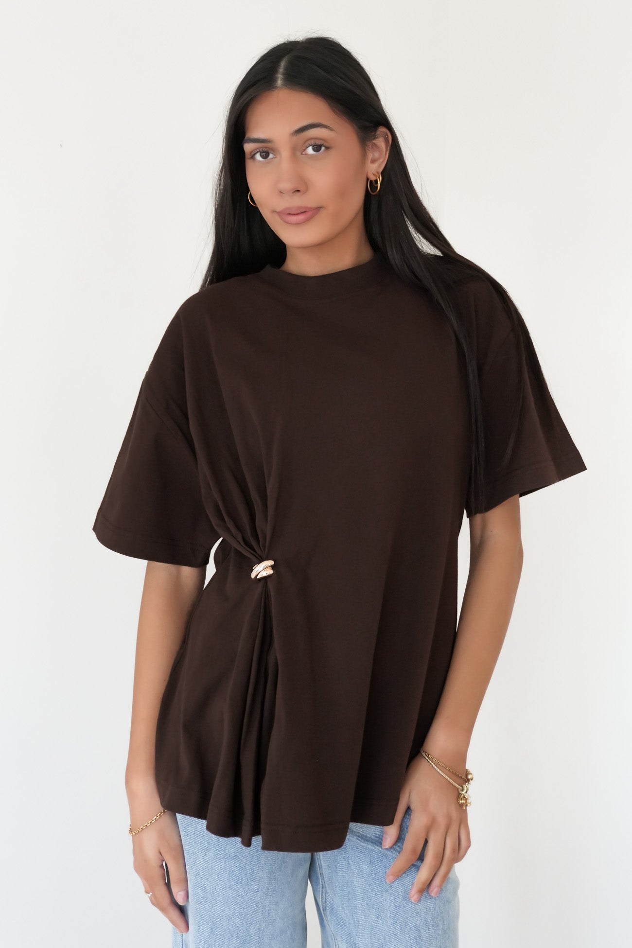 AAE Liv Gather Tee Brown