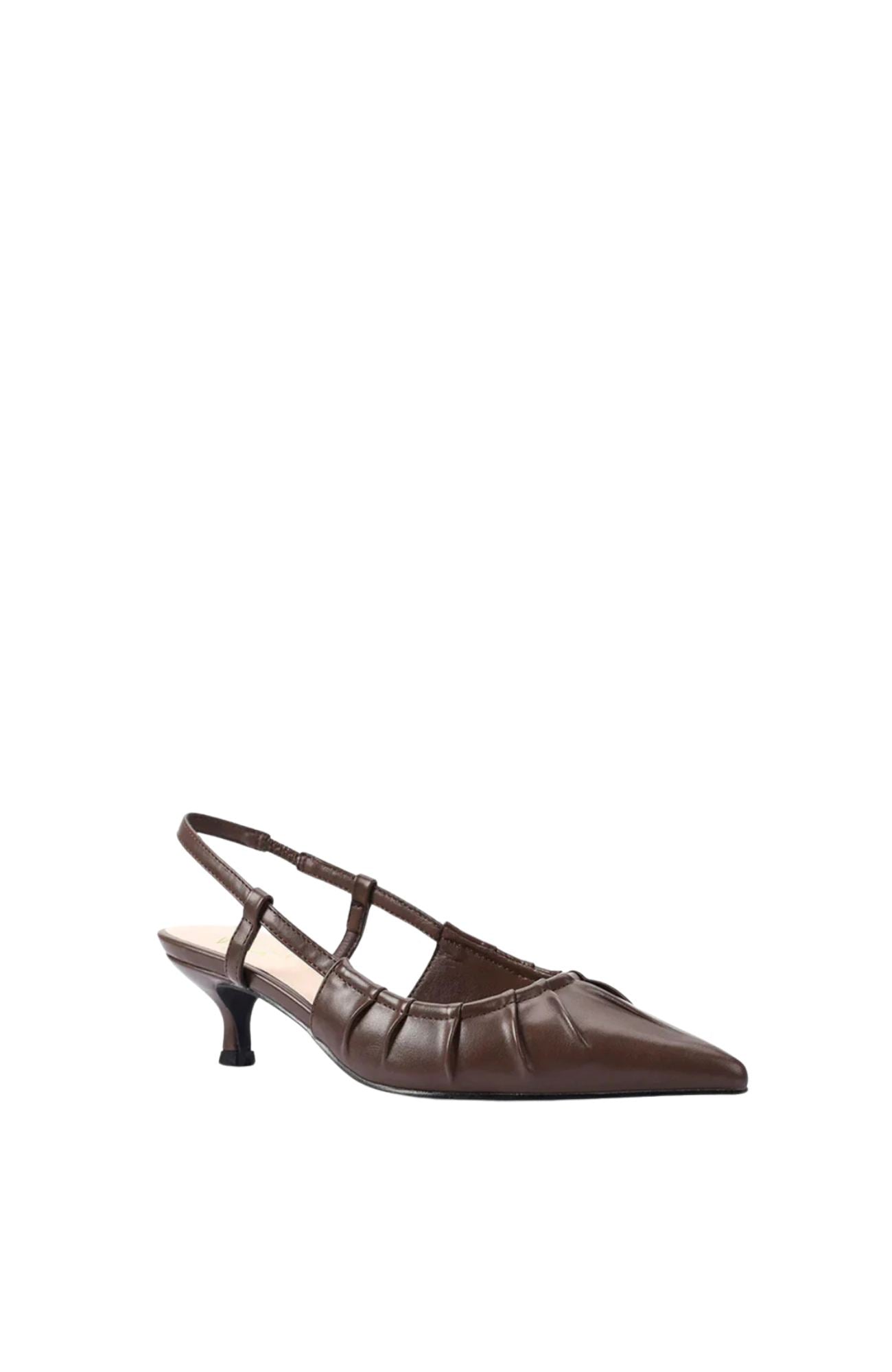 Lucius Slingback Kitten Heels Chocolate