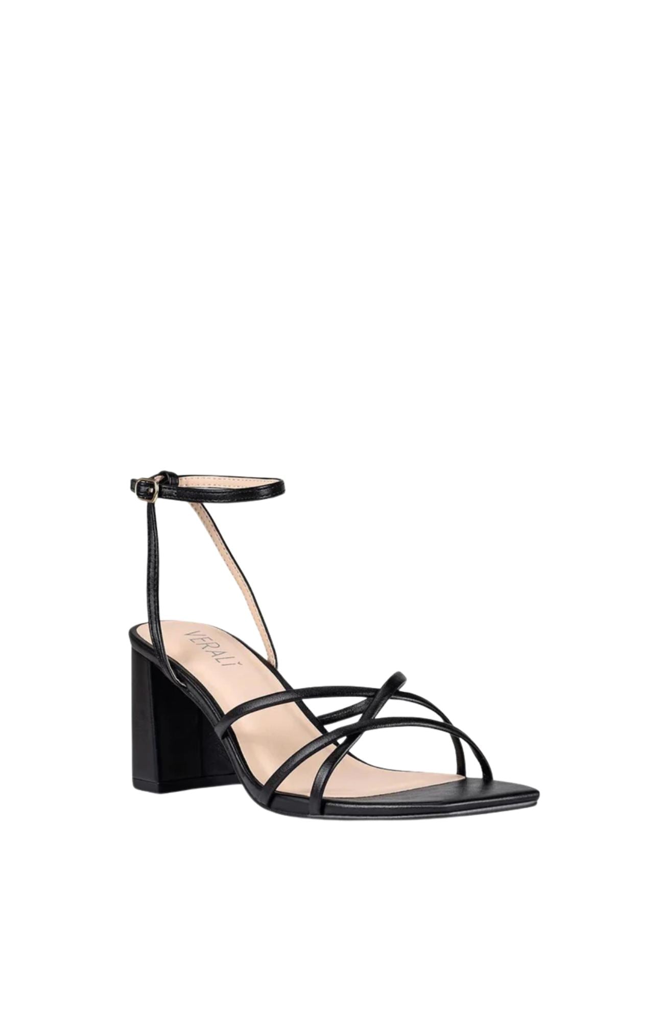 Nakita Block Heel Sandal Black Smooth