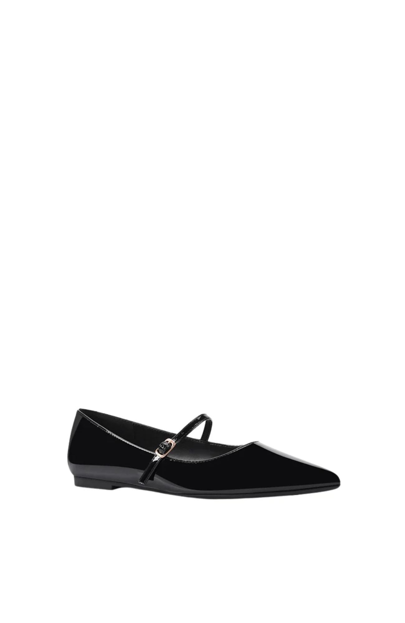 Iguana Mary Jane Flats Black Patent