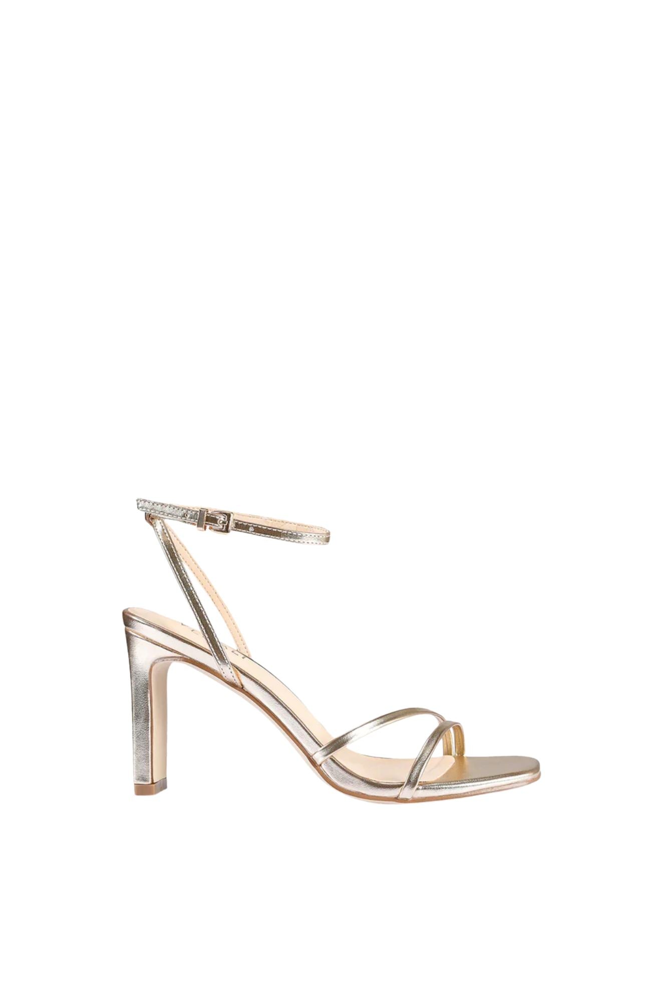 Kimmy Slim Strappy Heel Champagne Metallic