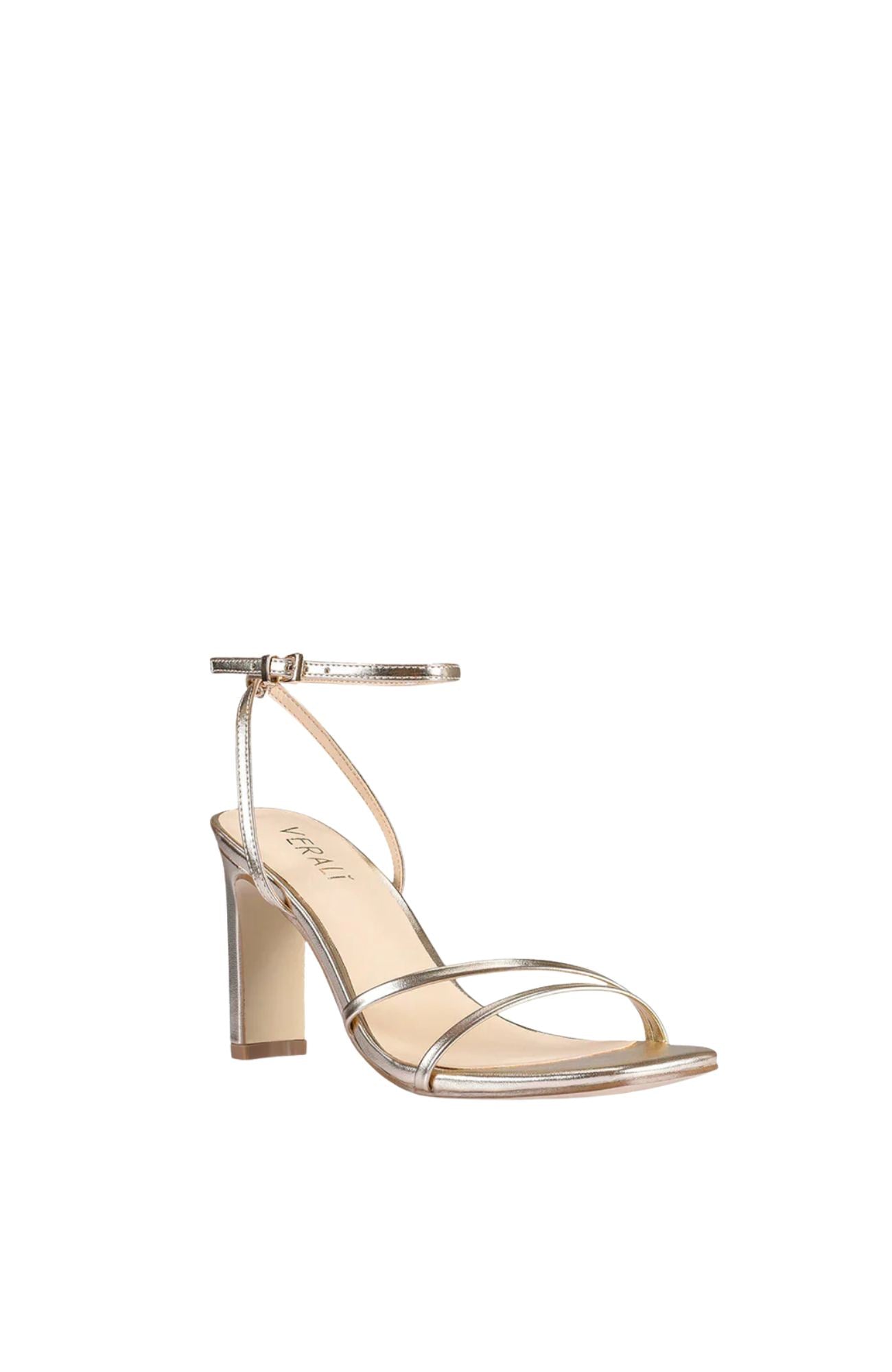 Kimmy Slim Strappy Heel Champagne Metallic