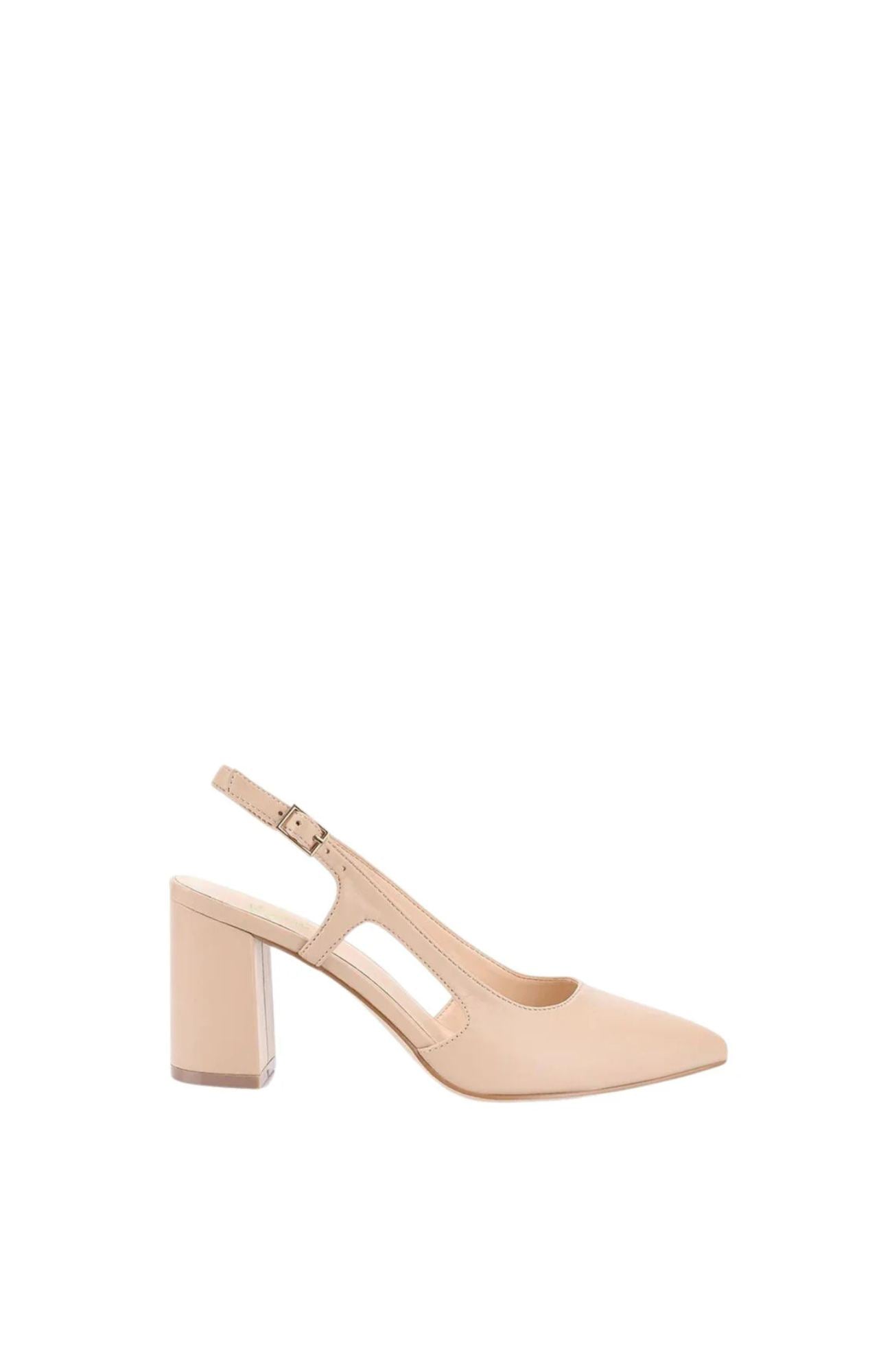 Enrique Sling Back Block Heel Nude