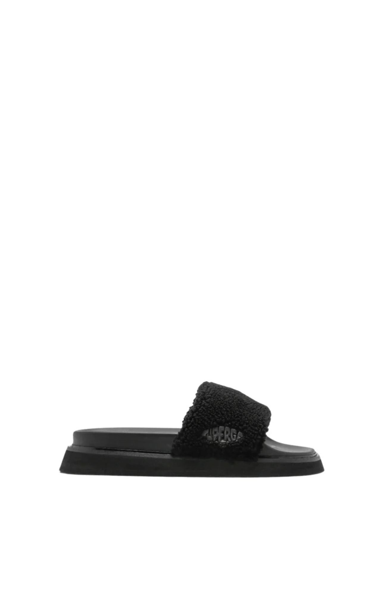 1918 Slide Platform Faux-Fur Black