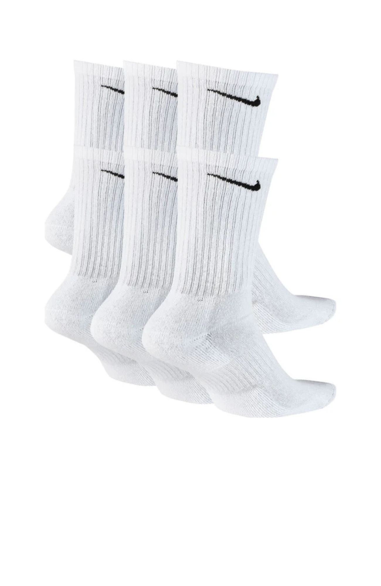 Nike Everyday Cushioned Socks 6PK White Black