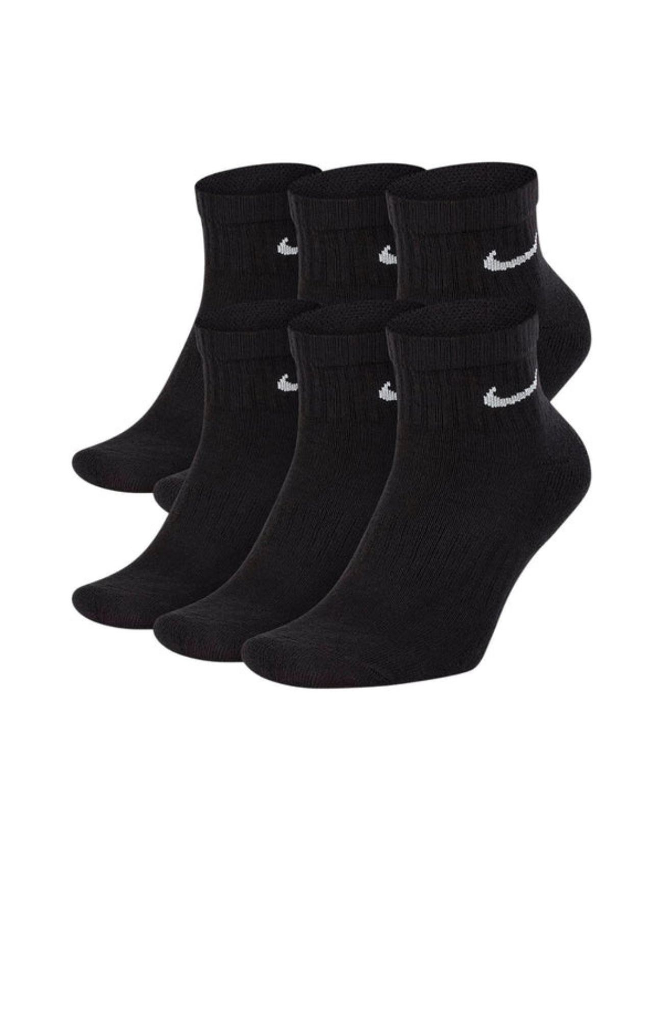 Nike Everyday Cushioned Ankle Socks 6PK Black