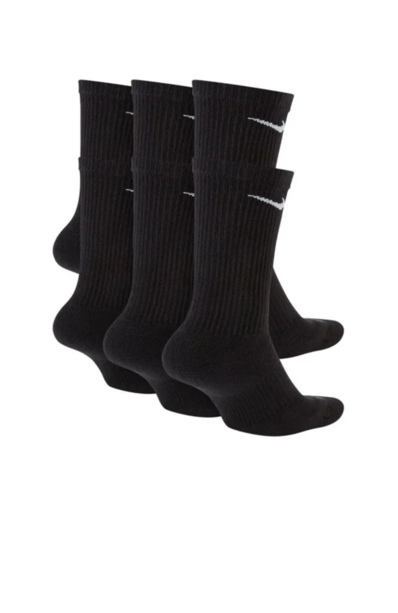 Nike Everyday Plus Cushioned Training Crew Socks 6 Pairs Black
