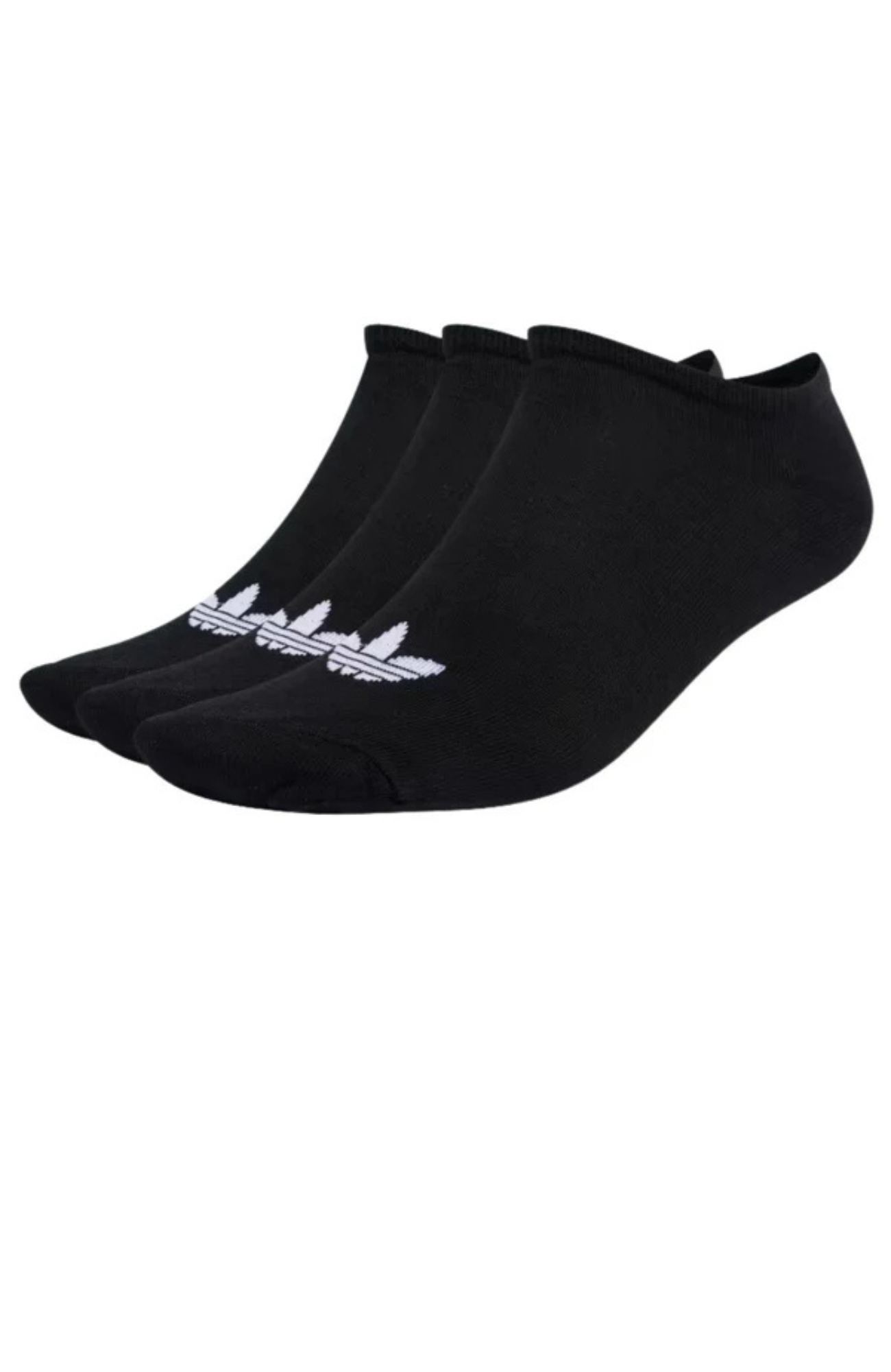 Trefoil Liner Socks 3PK Black White