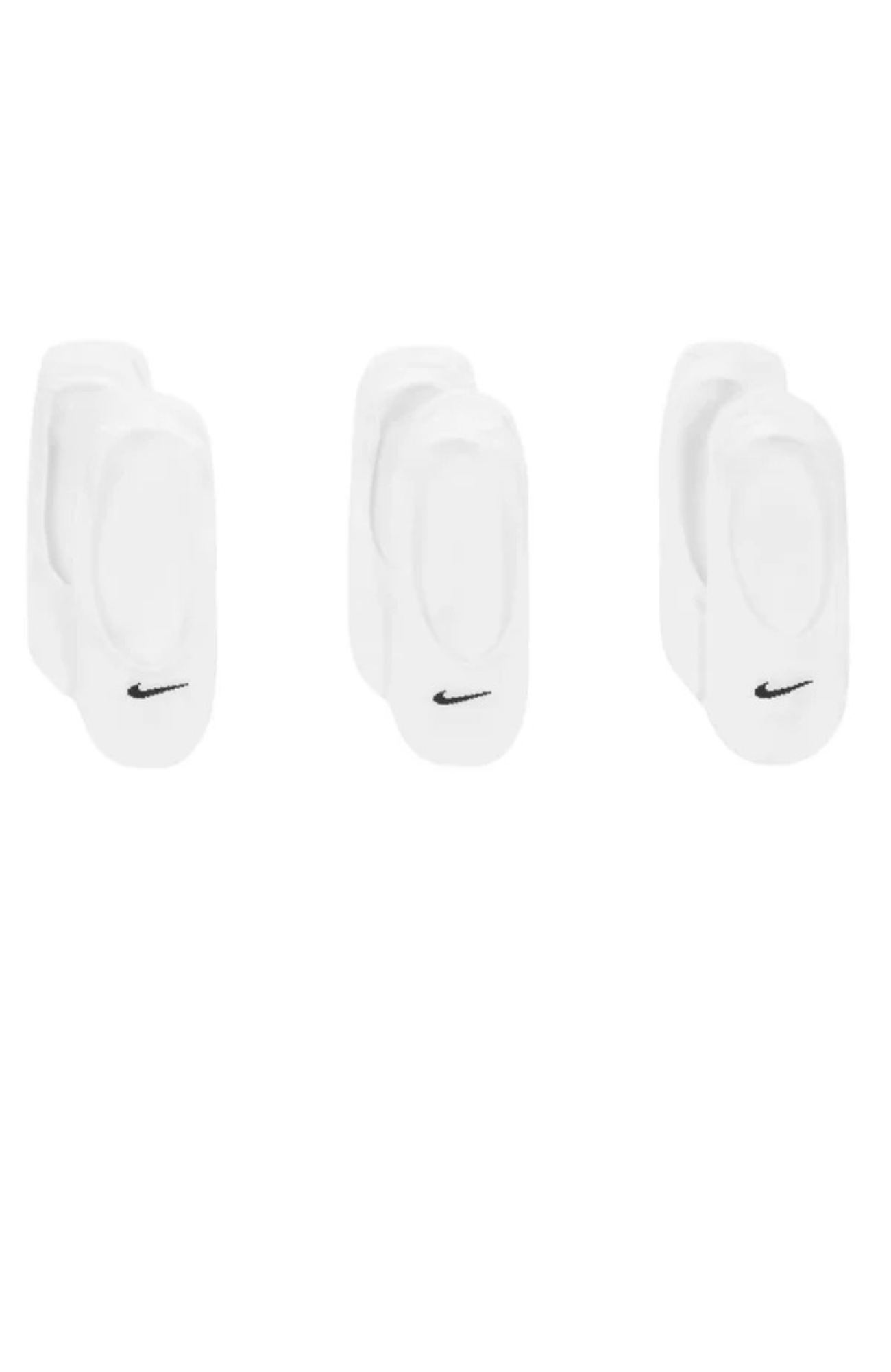 Nike Everyday Lightweight Training Footie Socks 3PK White Black