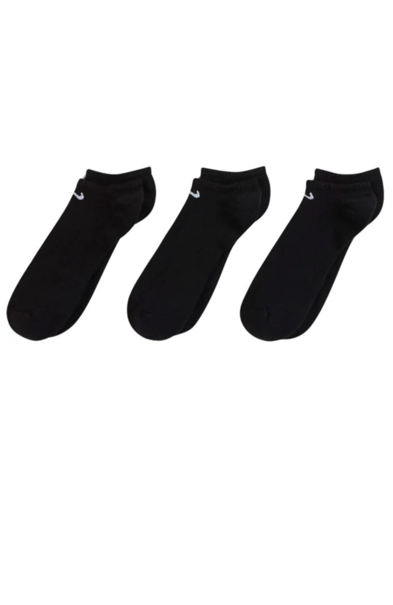 Nike Everyday Cushioned Training No-Show Socks 3 Pairs Black