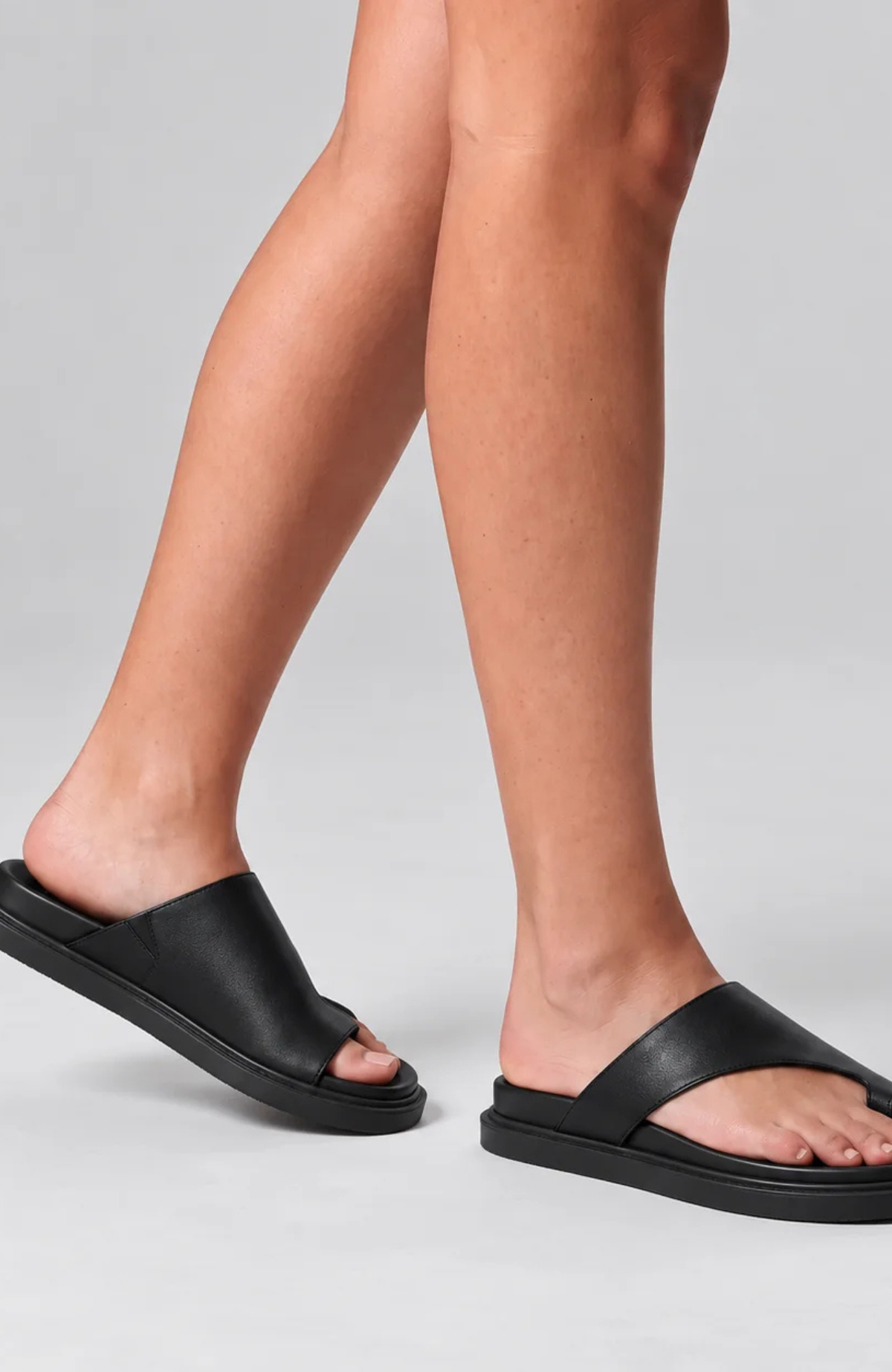 Brenda Footbed Slides Black
