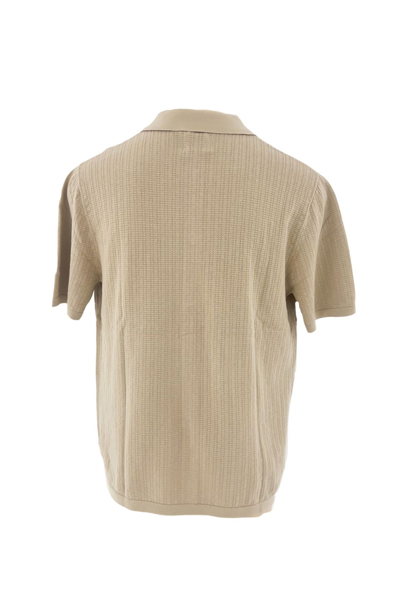Textured Knit Short Sleeve Shirt Stone