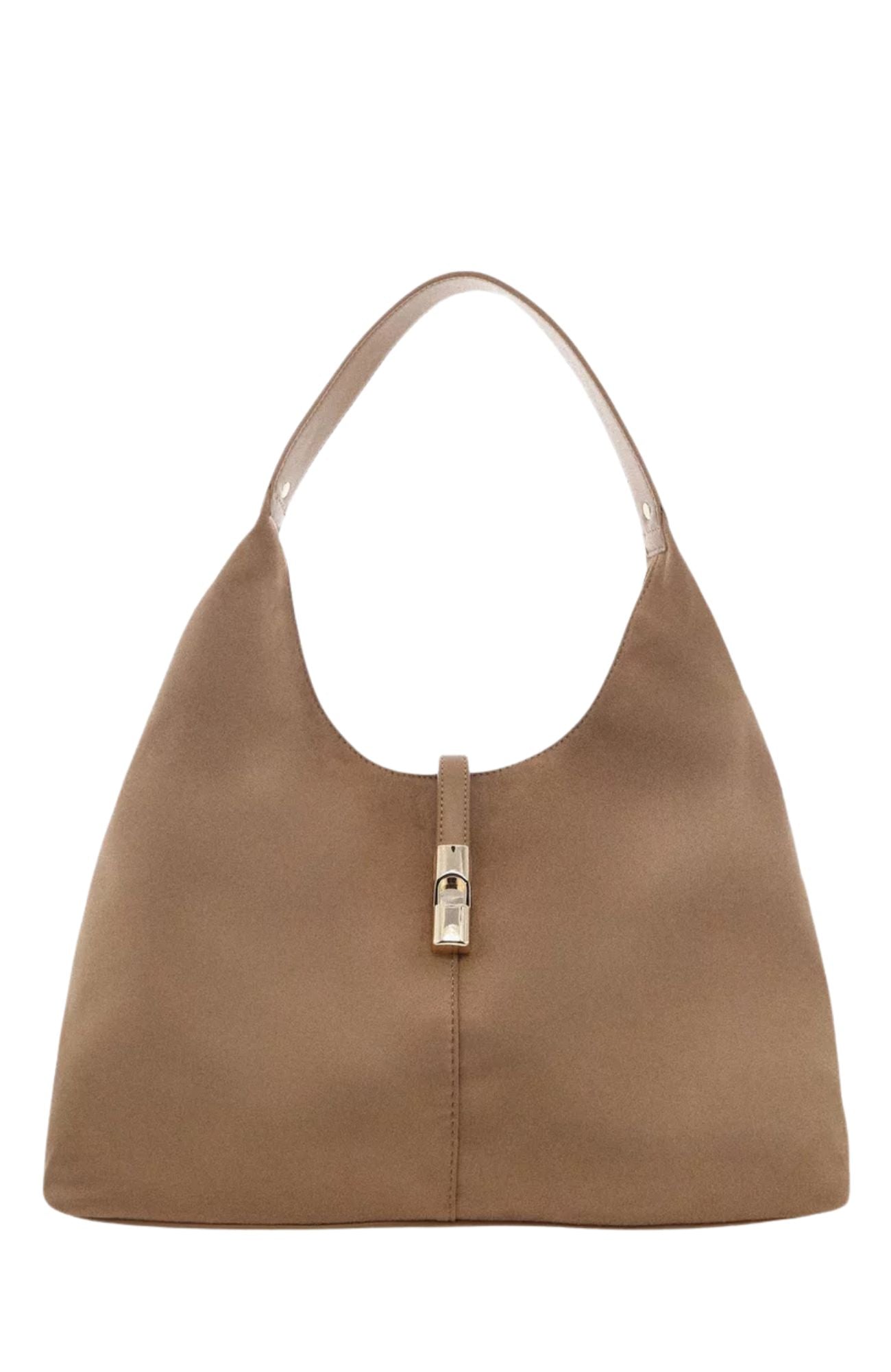 Lamarr Shoulder Bag Sandstone Suede