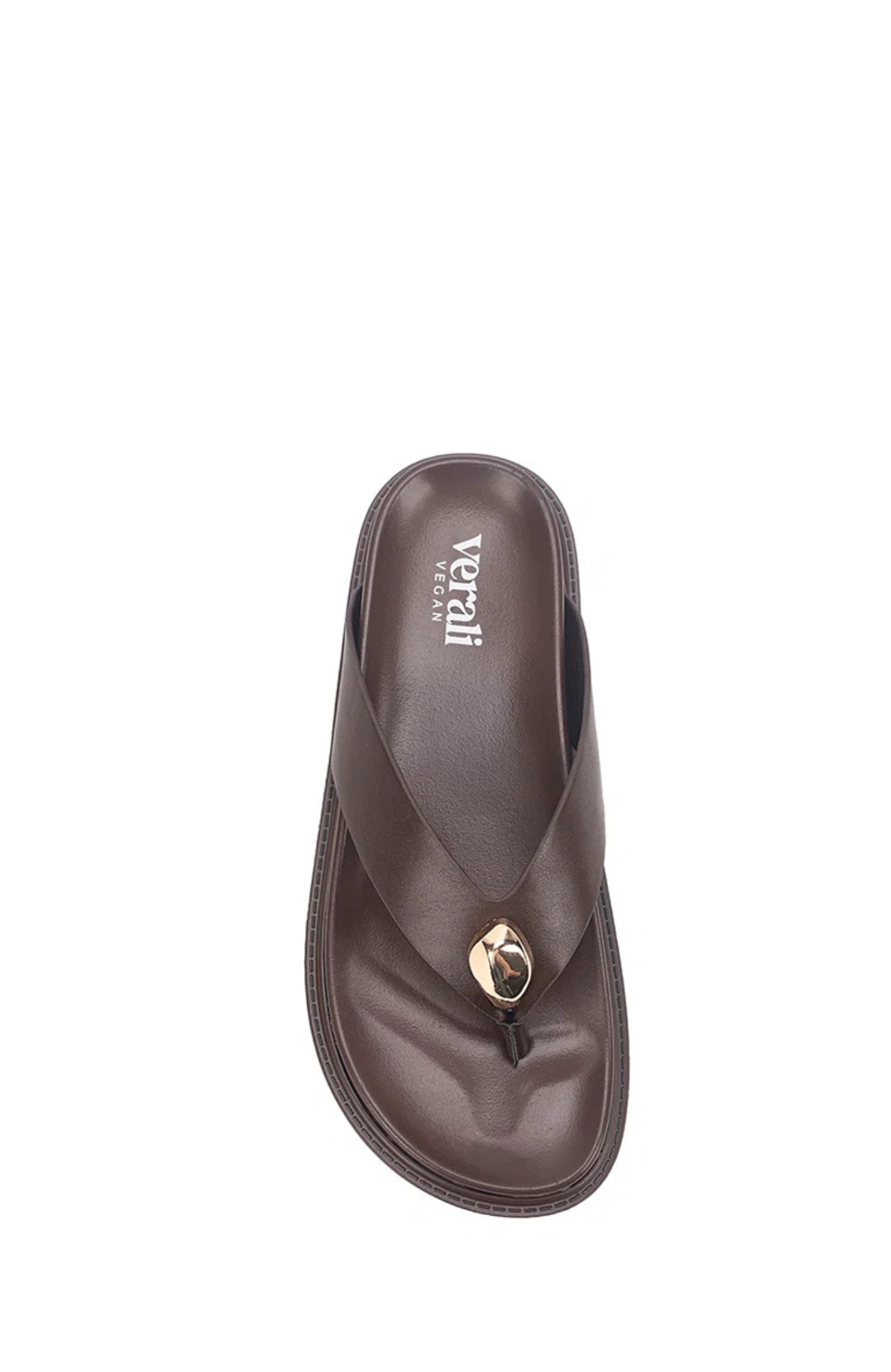 Bri Footbed Thongs Chocolate Brown