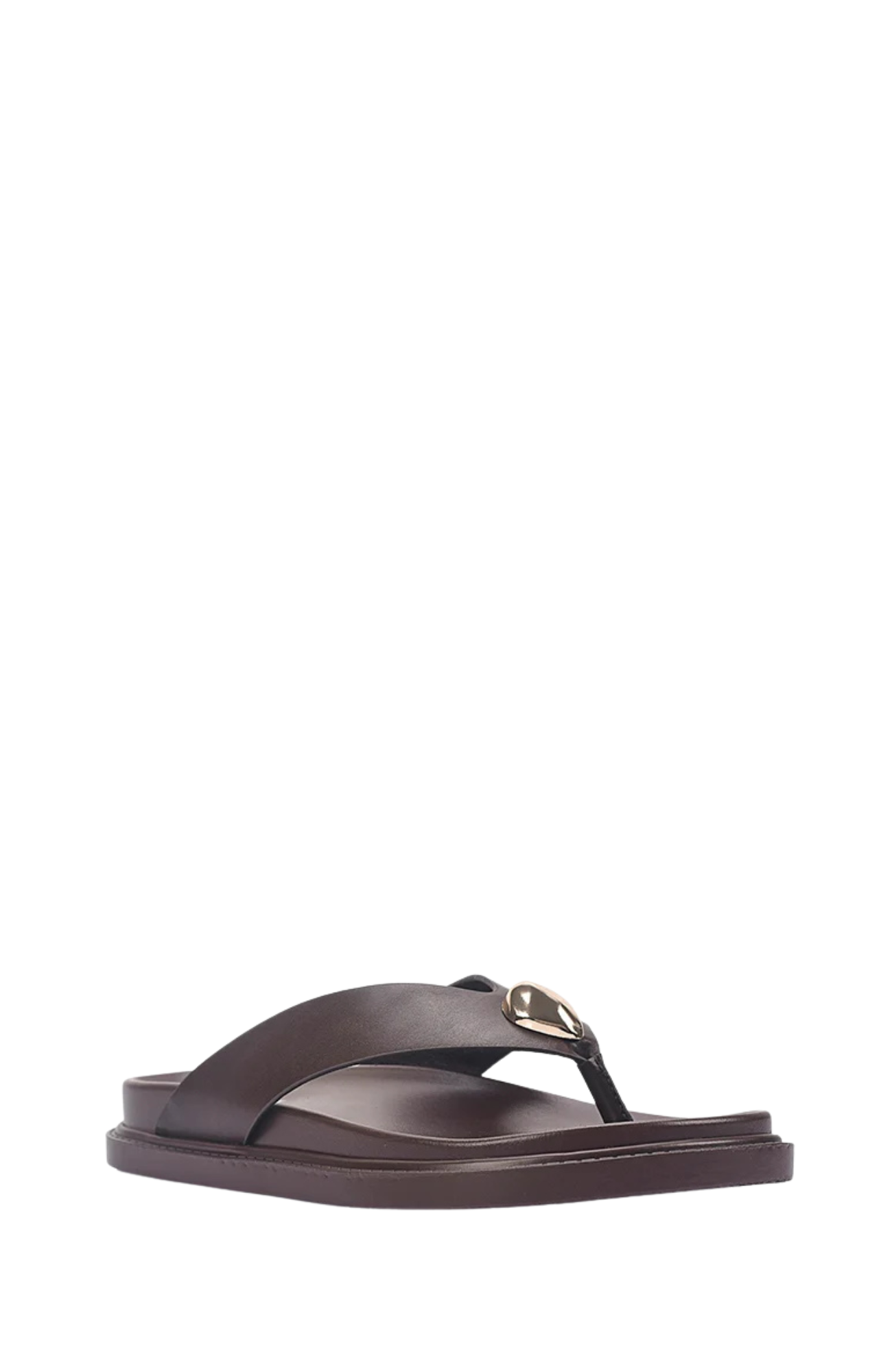 Bri Footbed Thongs Chocolate Brown