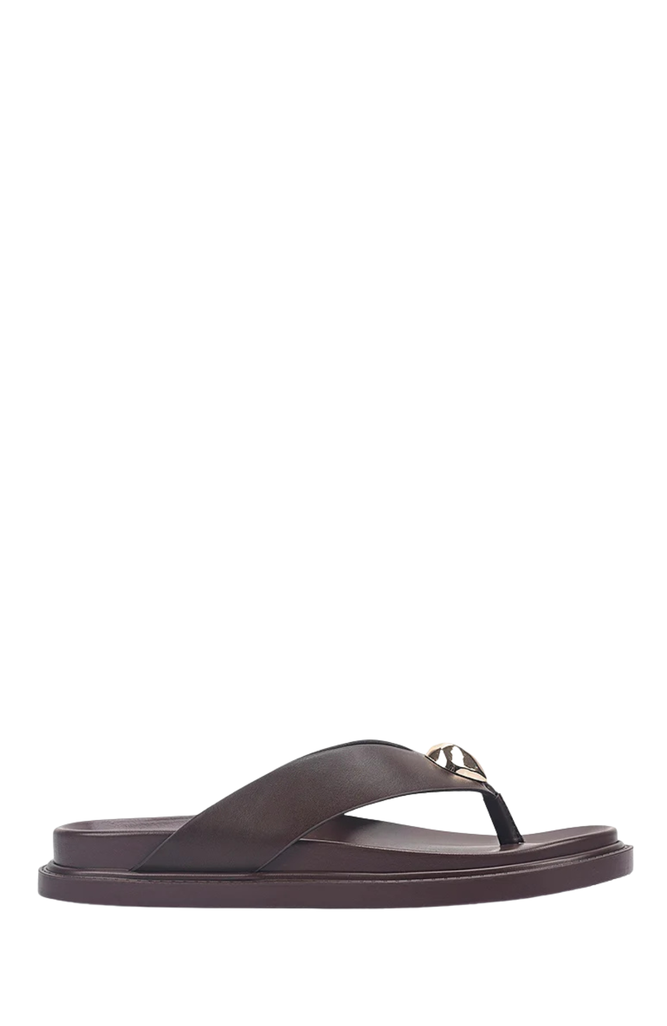Bri Footbed Thongs Chocolate Brown