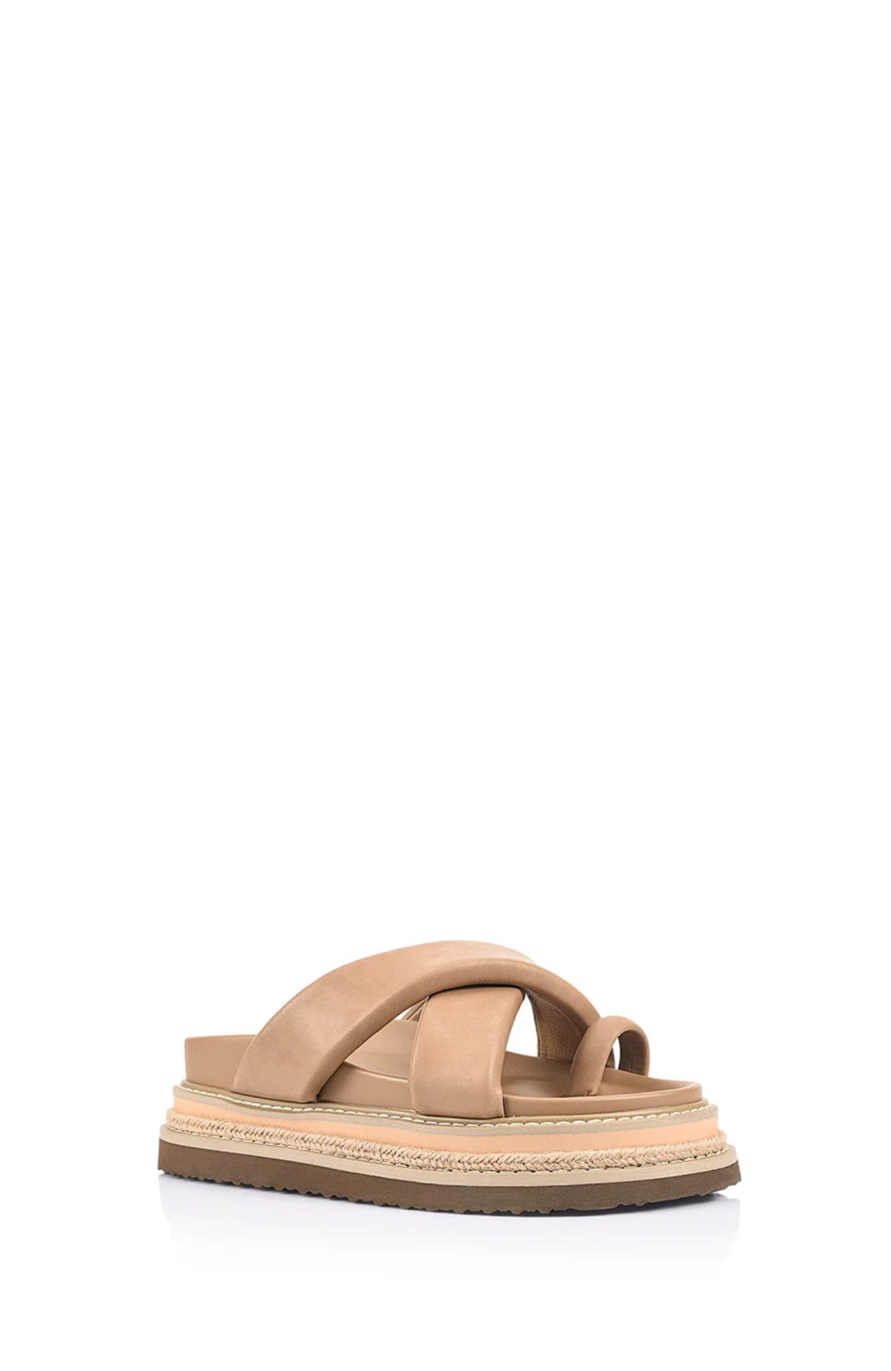 Thelma Flatform Slides Biscuit
