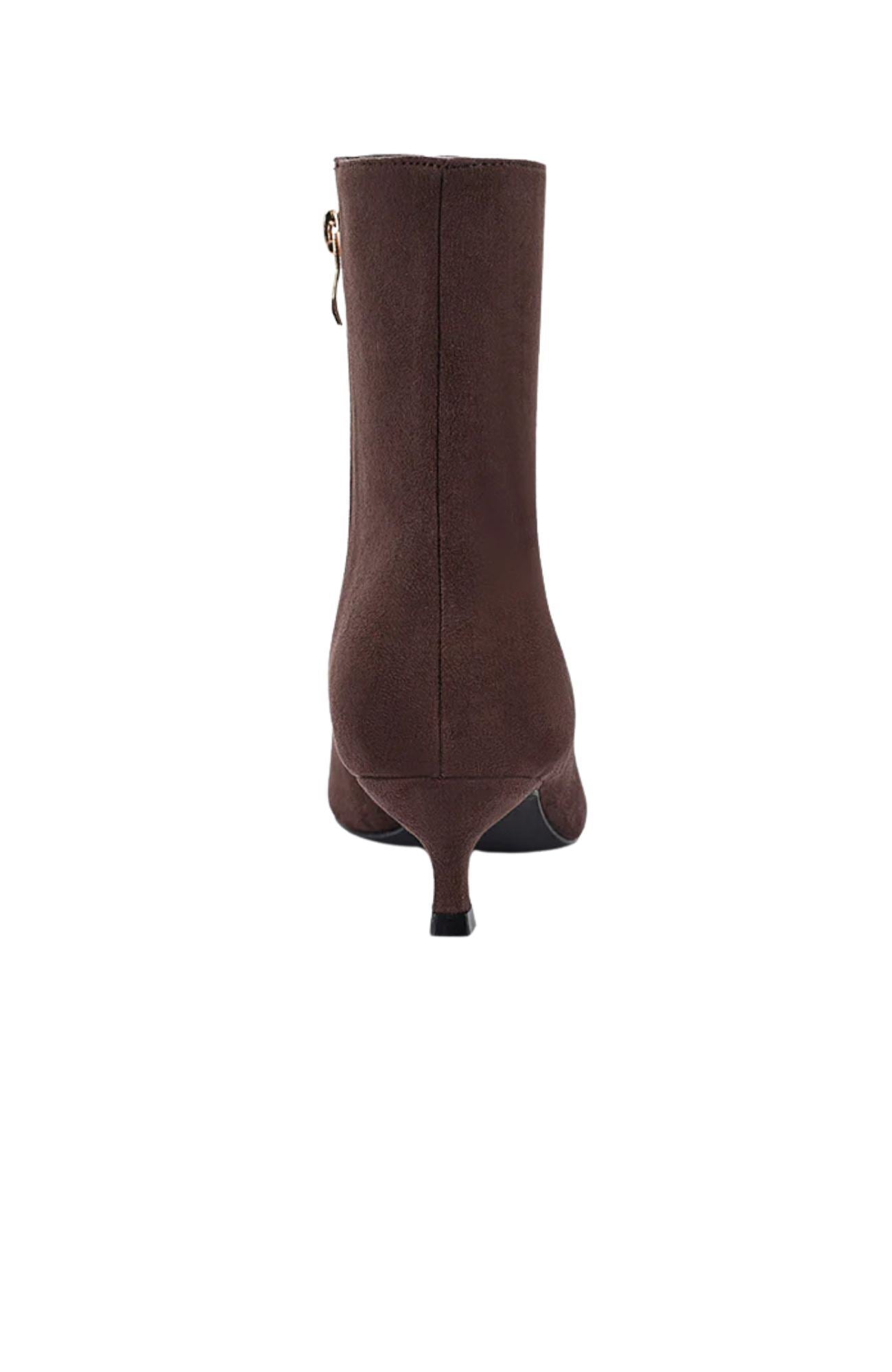 Luca Ankle Boots Chocolate Brown Micro