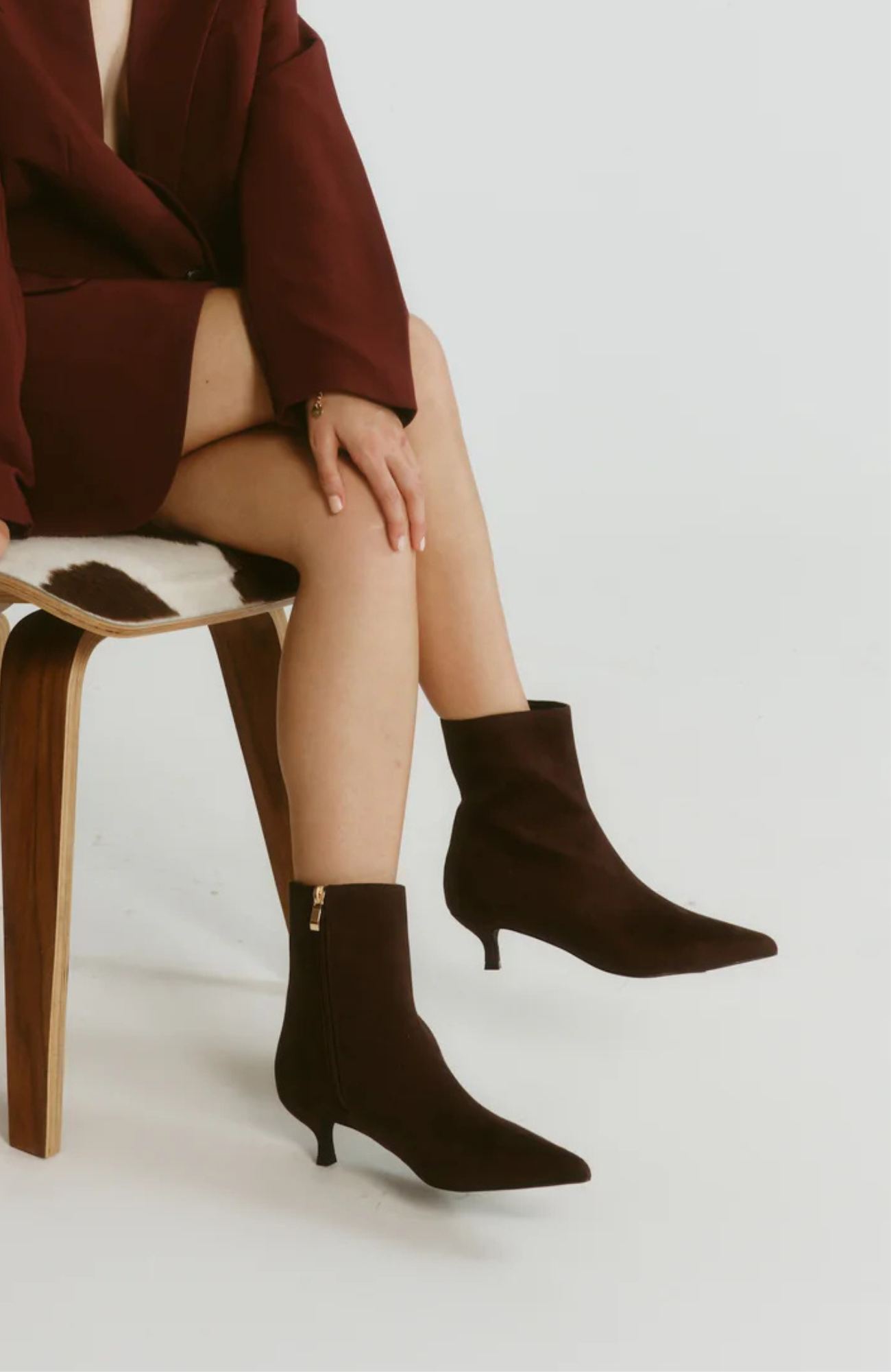 Luca Ankle Boots Chocolate Brown Micro