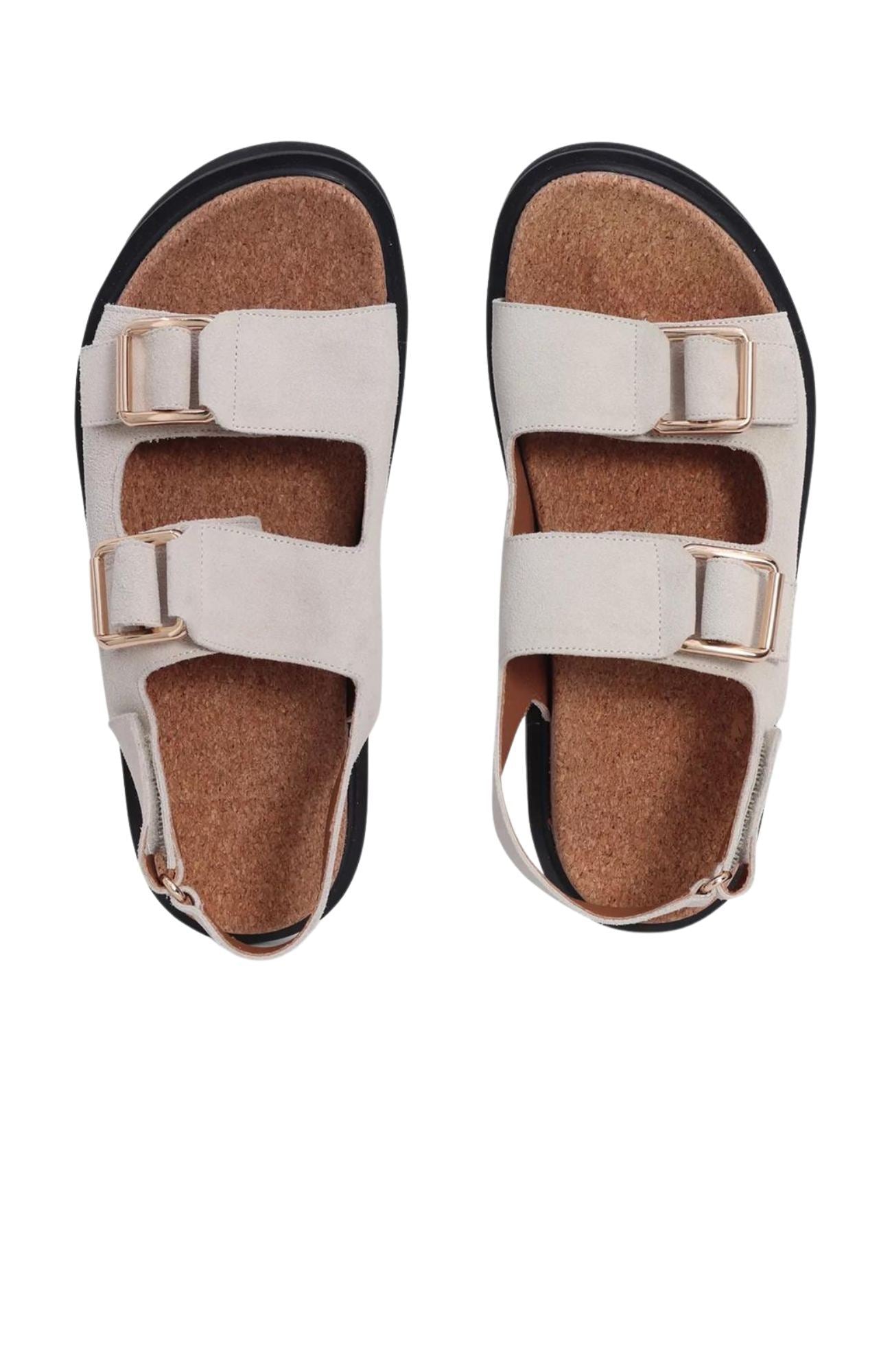 Tulum Sandal Off White Cow Suede