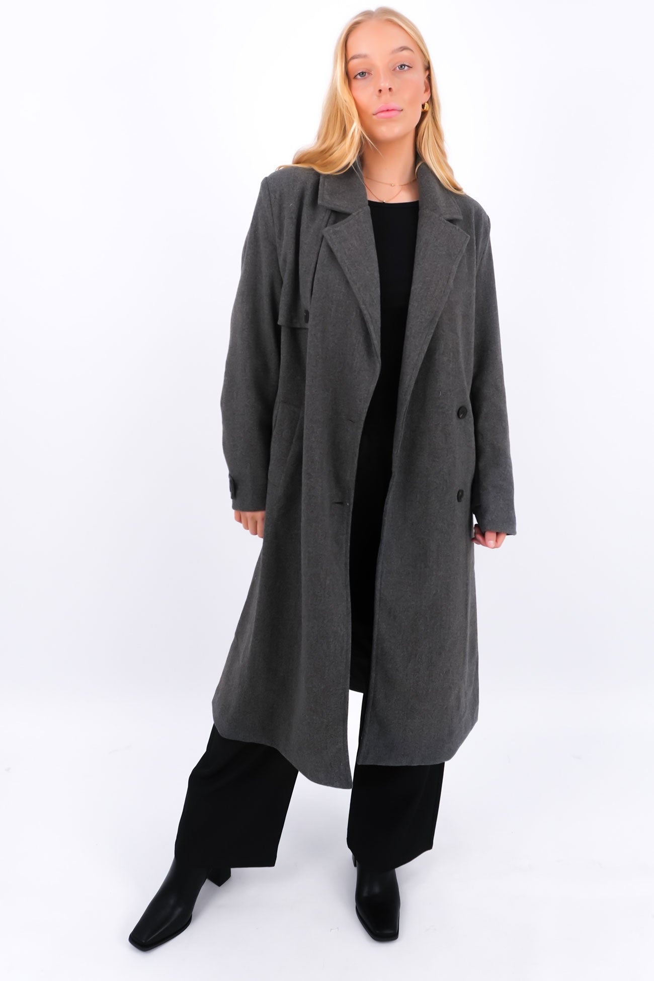 Alba Coat Charcoal