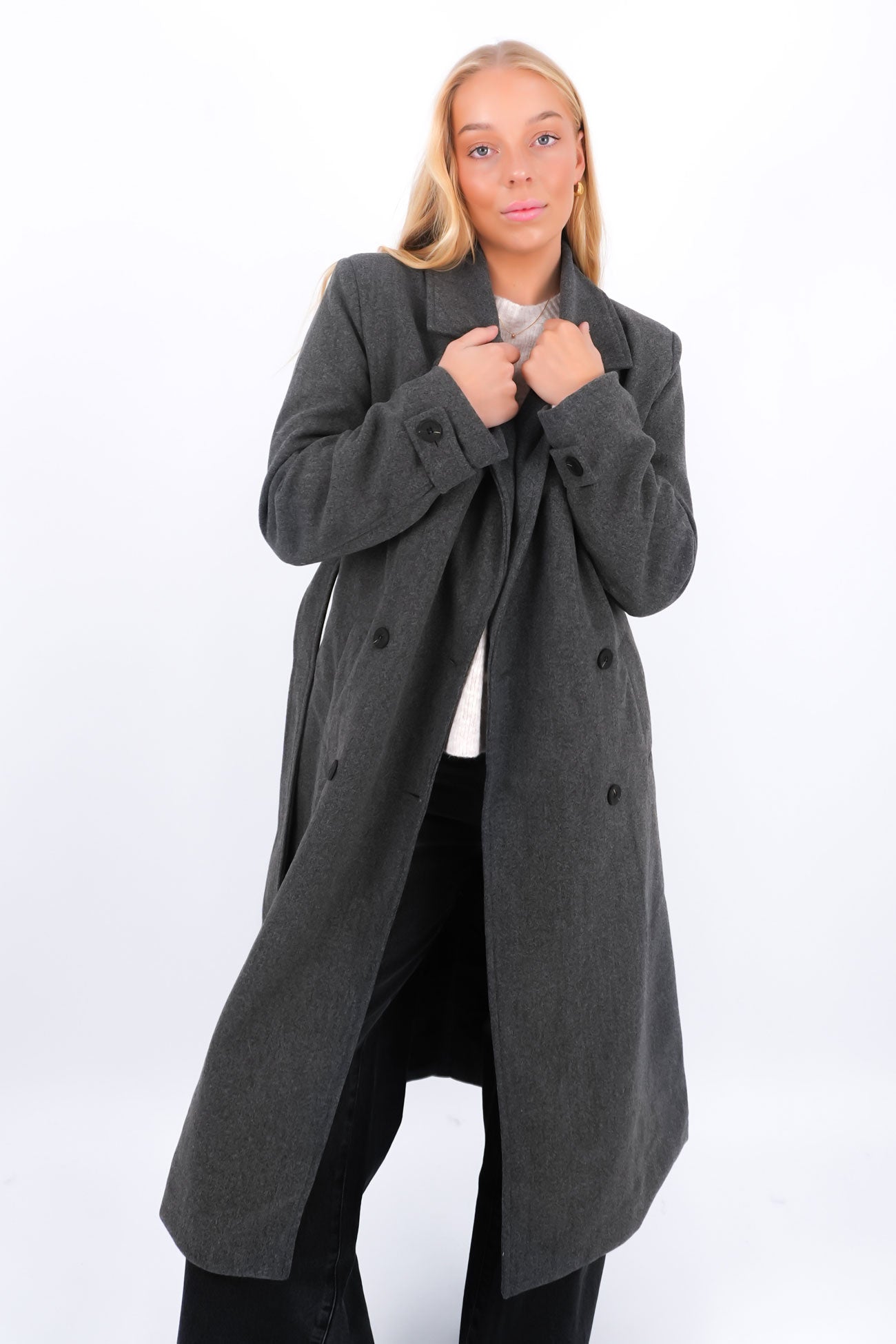 Alba Coat Charcoal