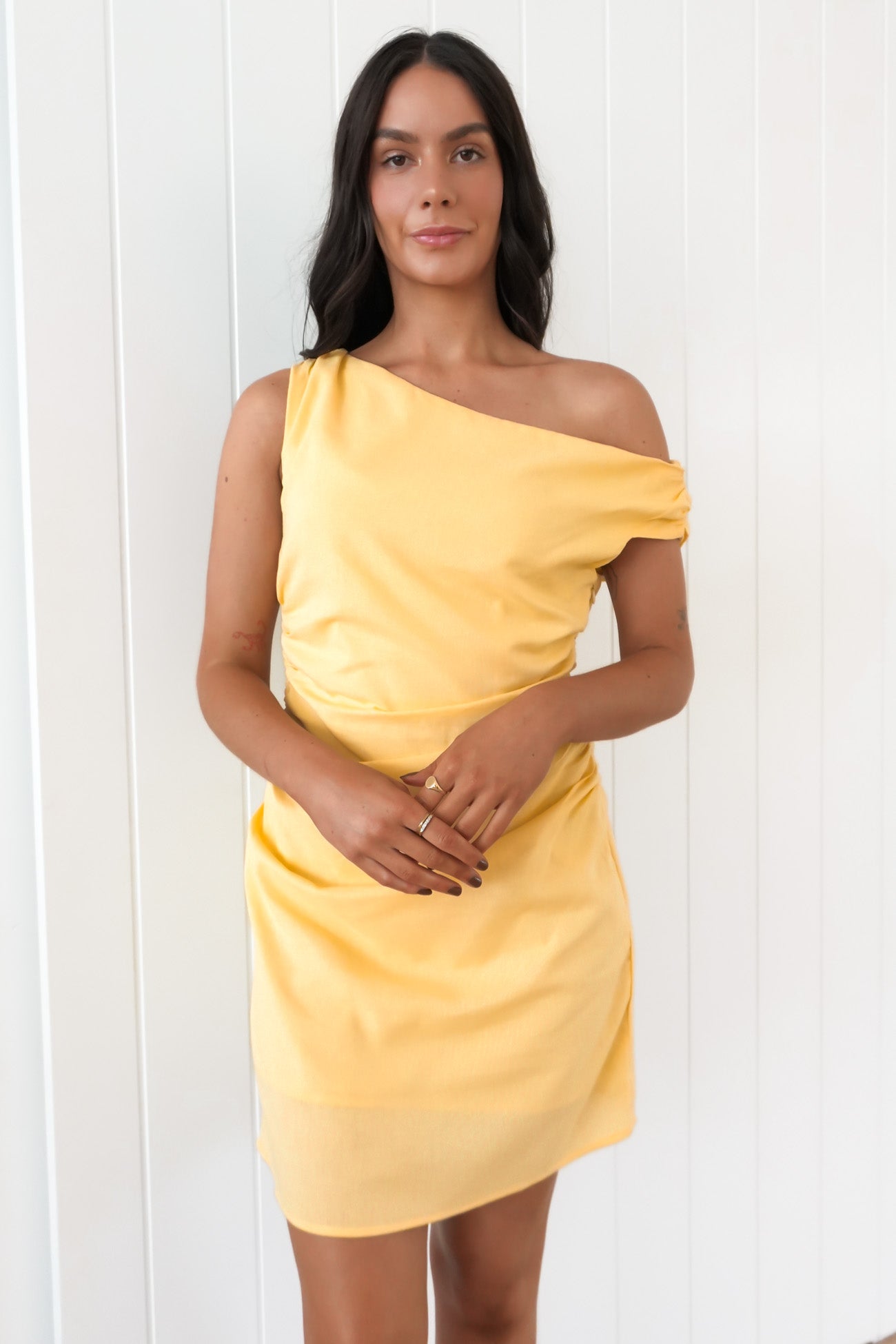 Alessa Asym Dress Yellow