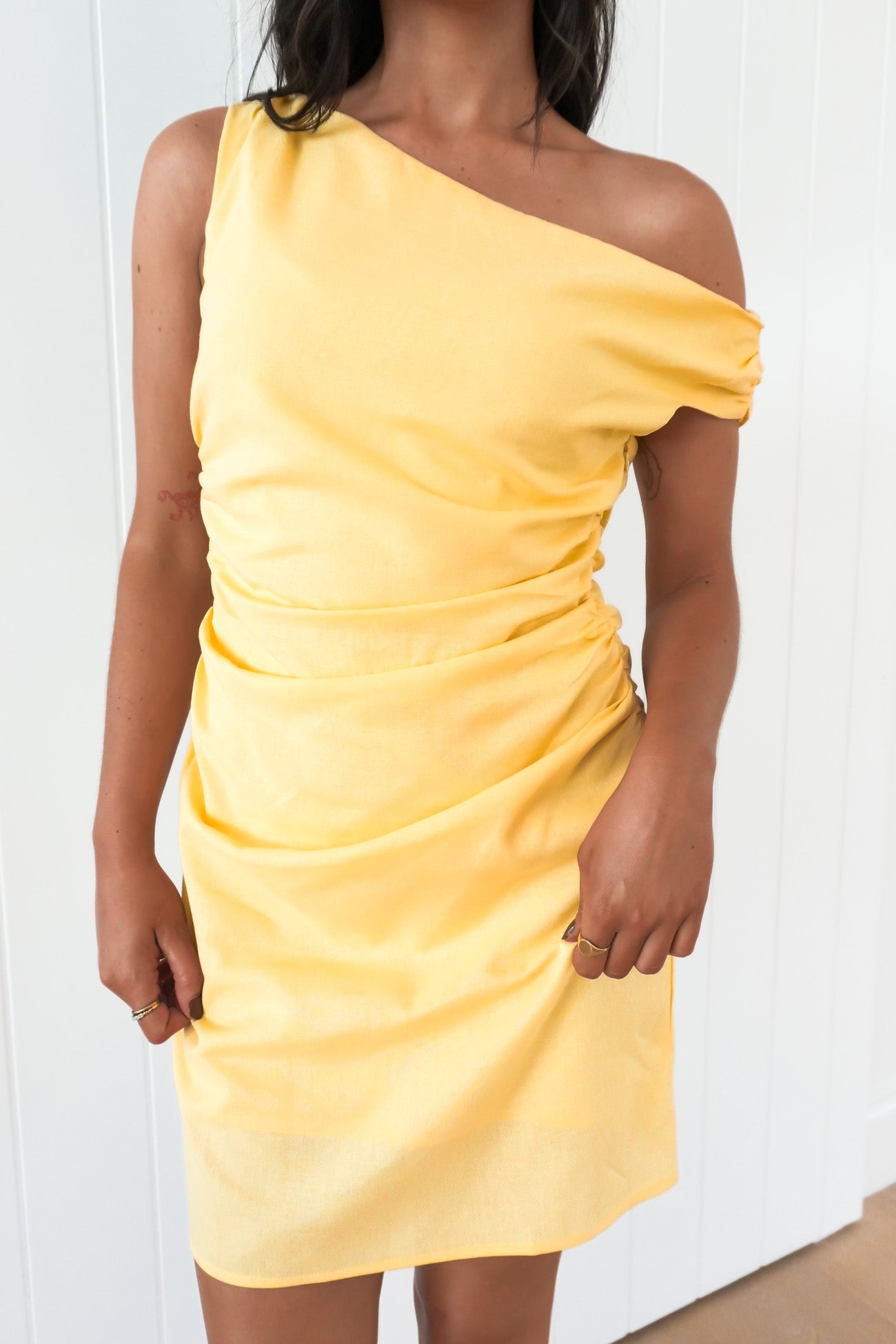 Alessa Asym Dress Yellow