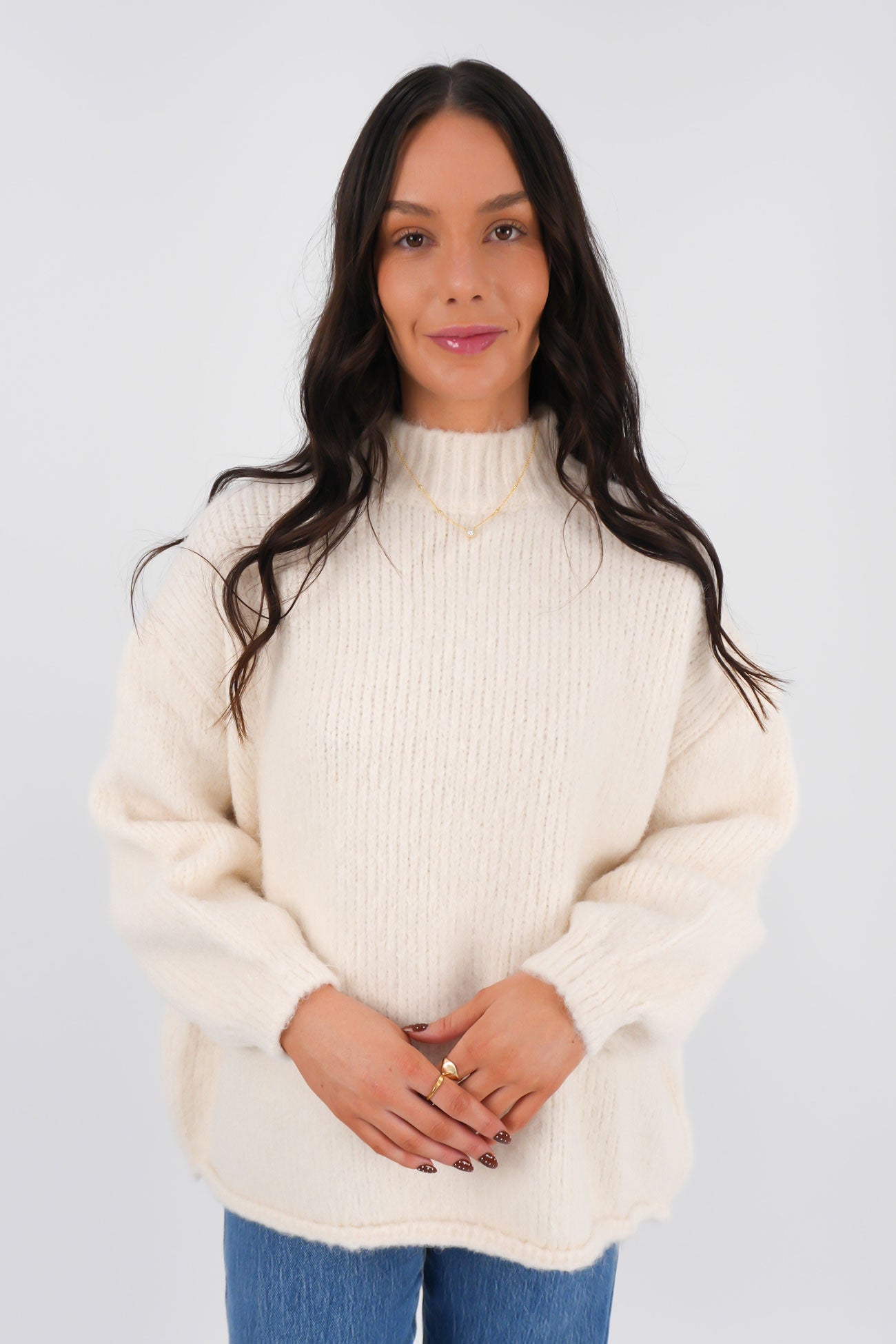 Alfie Knit Jumper Vanilla