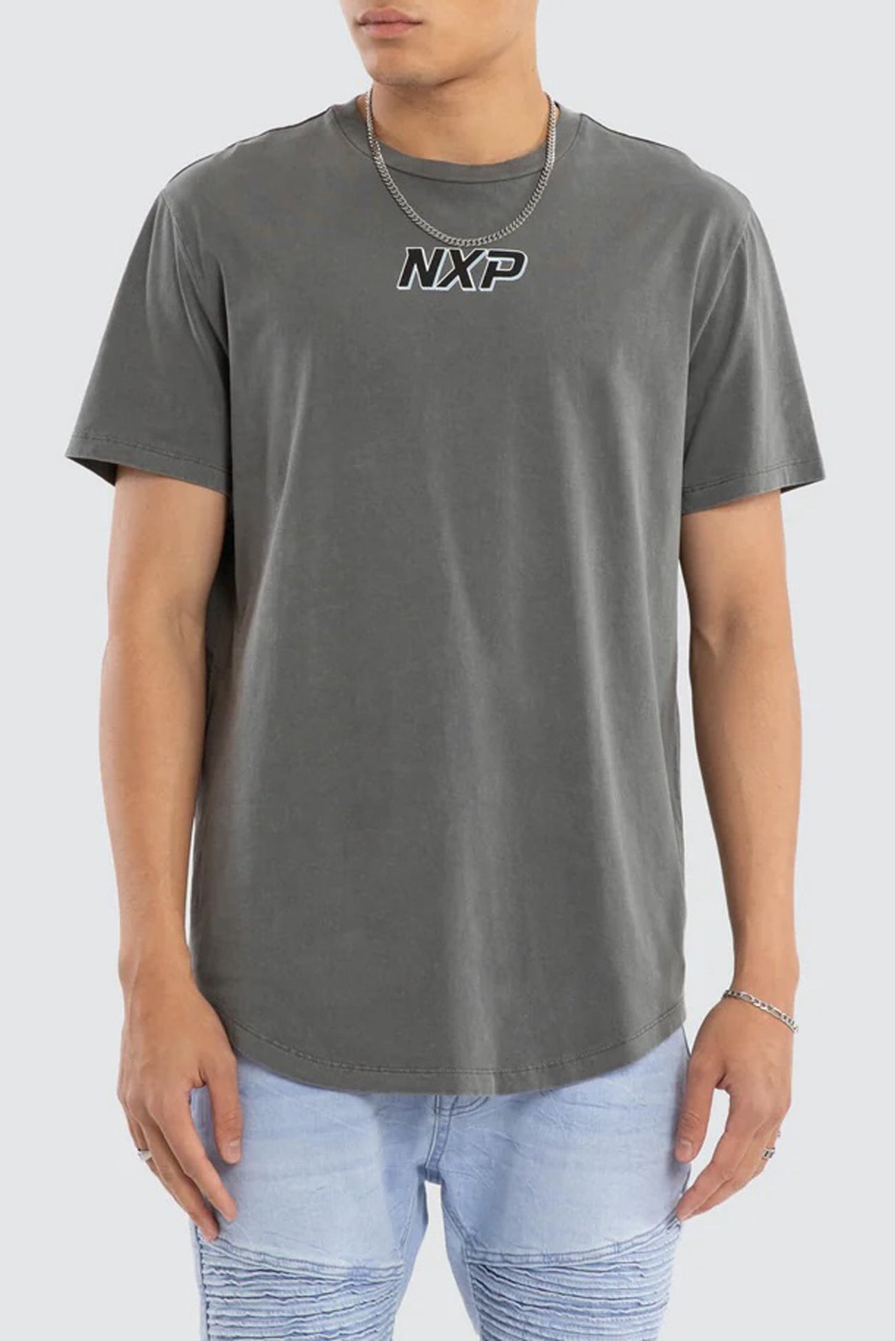 All For One Dual Curved Tee Pigment Steel