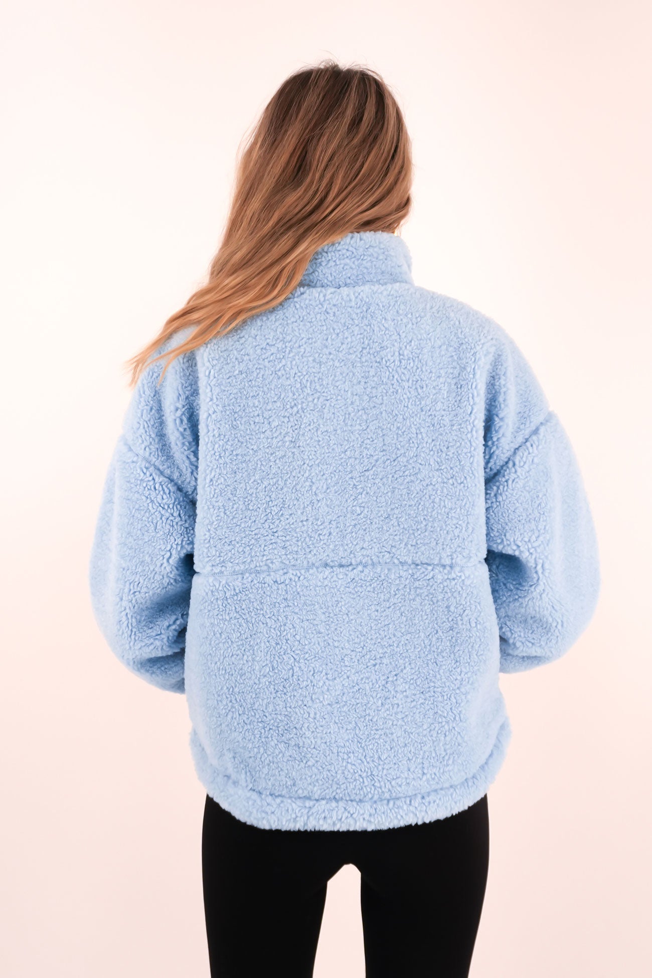Amara Quarter Zip Teddy Vintage Blue