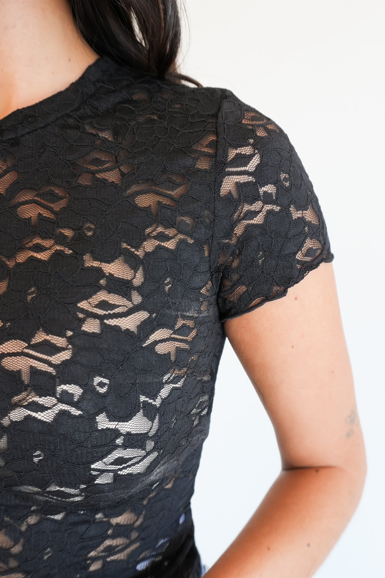 Anella Lace Top Black