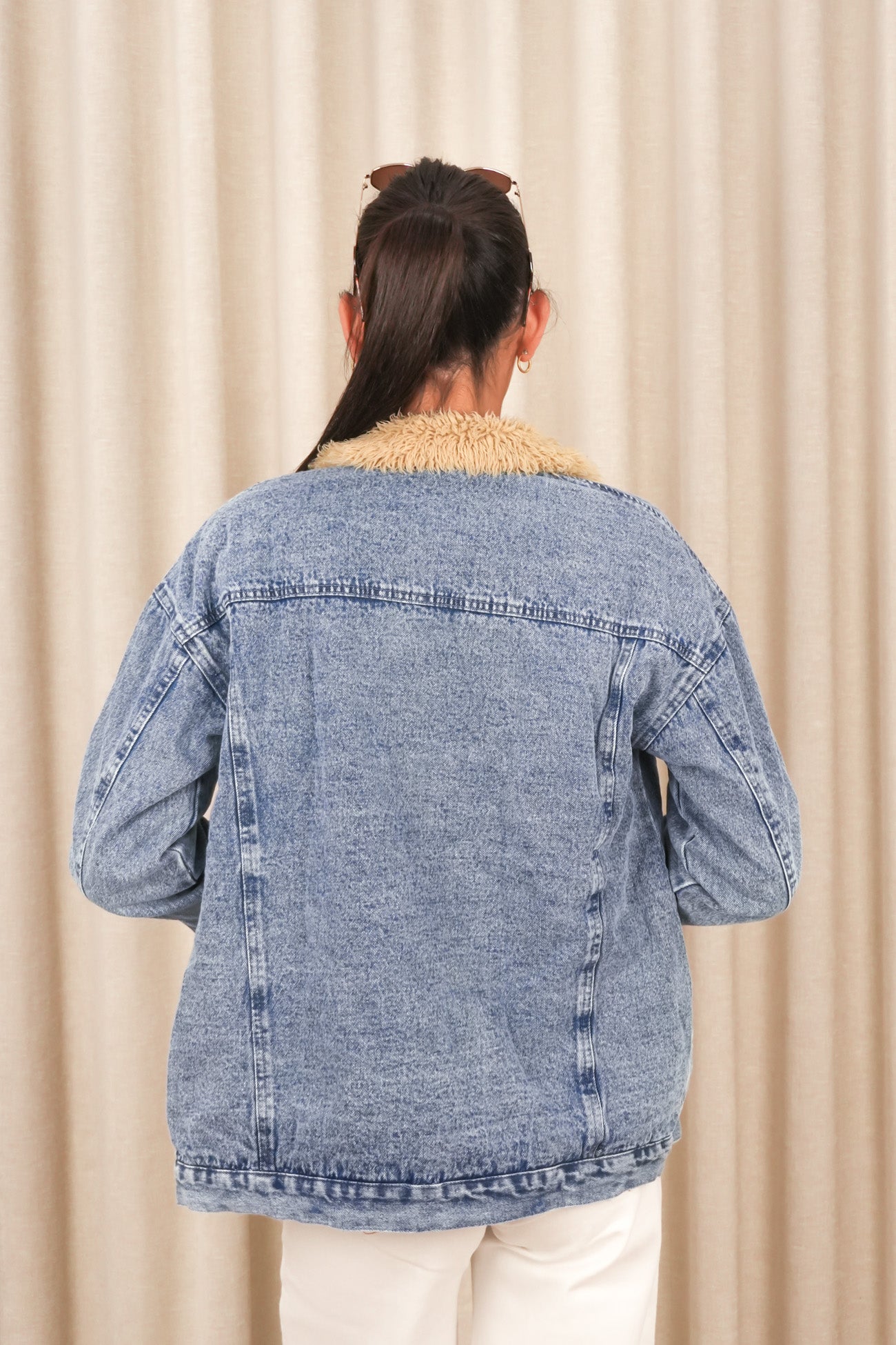 Angelina Denim Jacket Blue Acid Wash