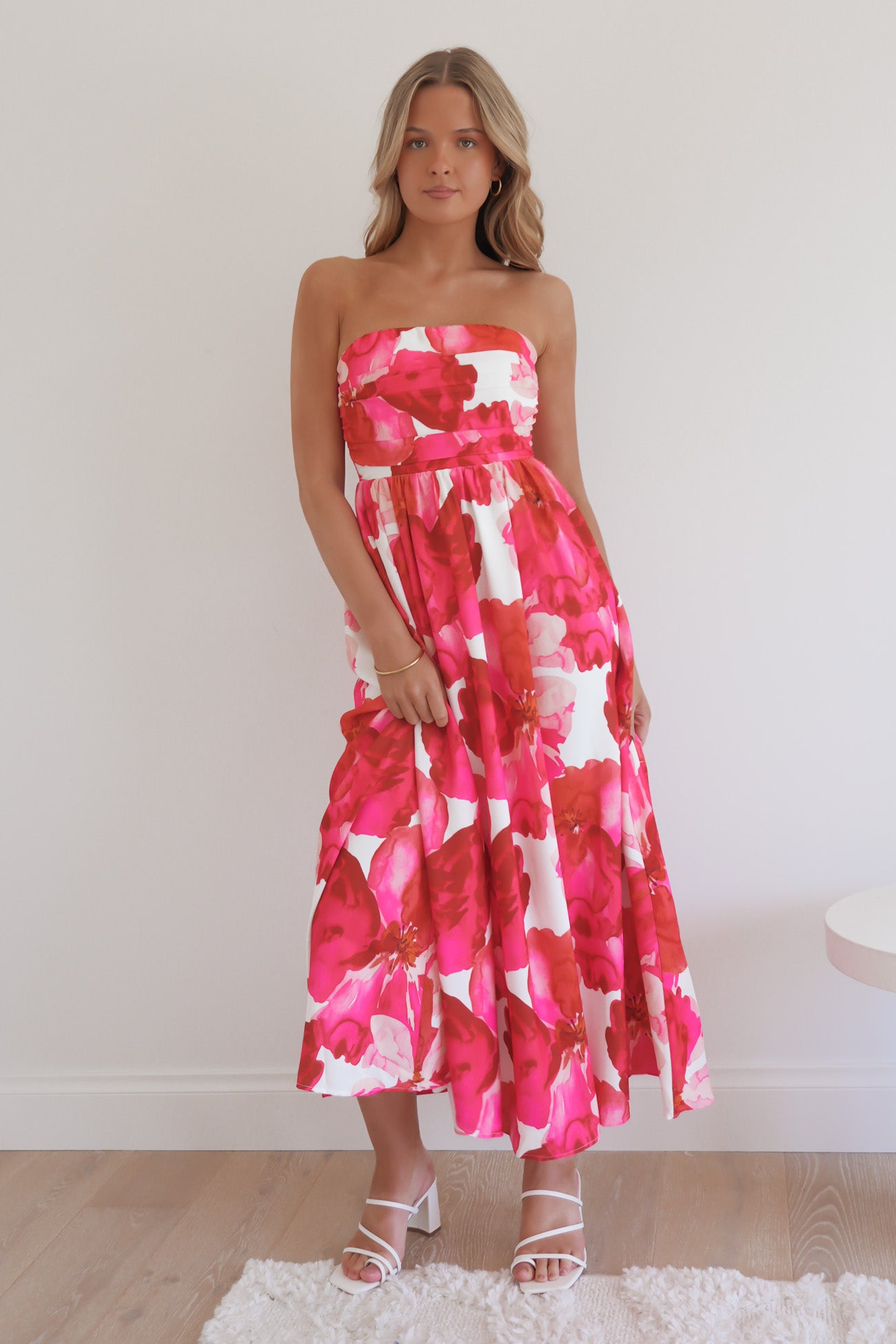 Angelo Midi Dress Red Floral