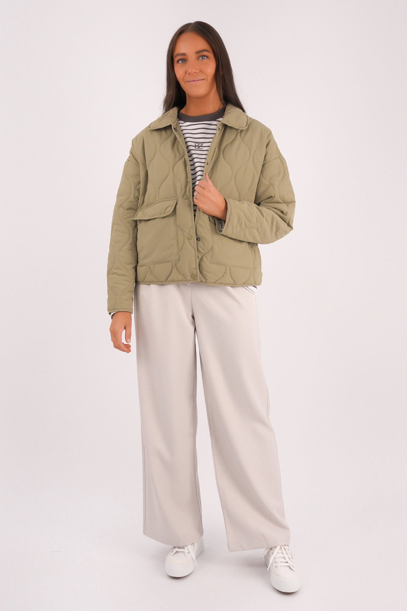 Archer Stitched Jacket Khaki