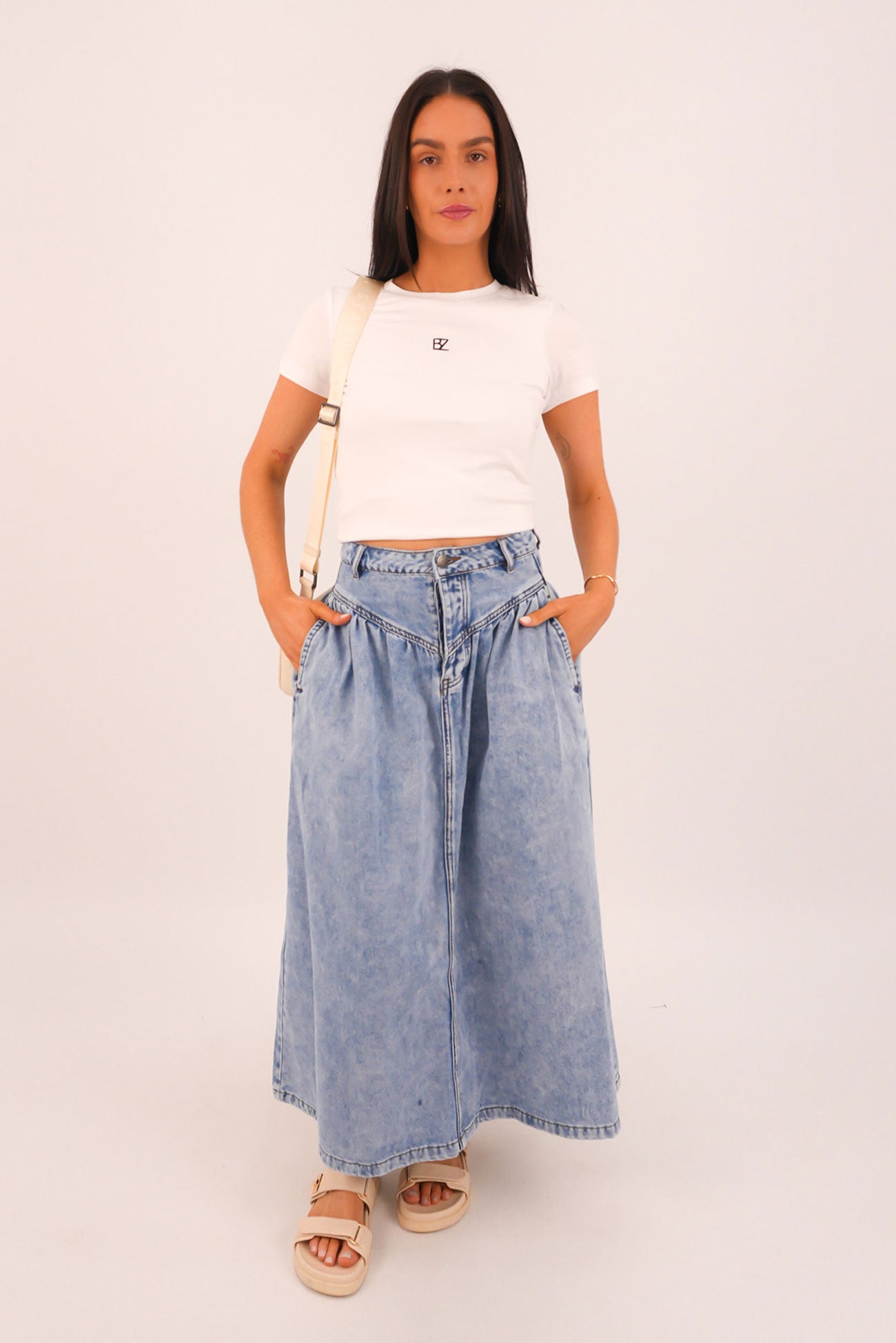 Arlo Maxi Skirt Light Blue