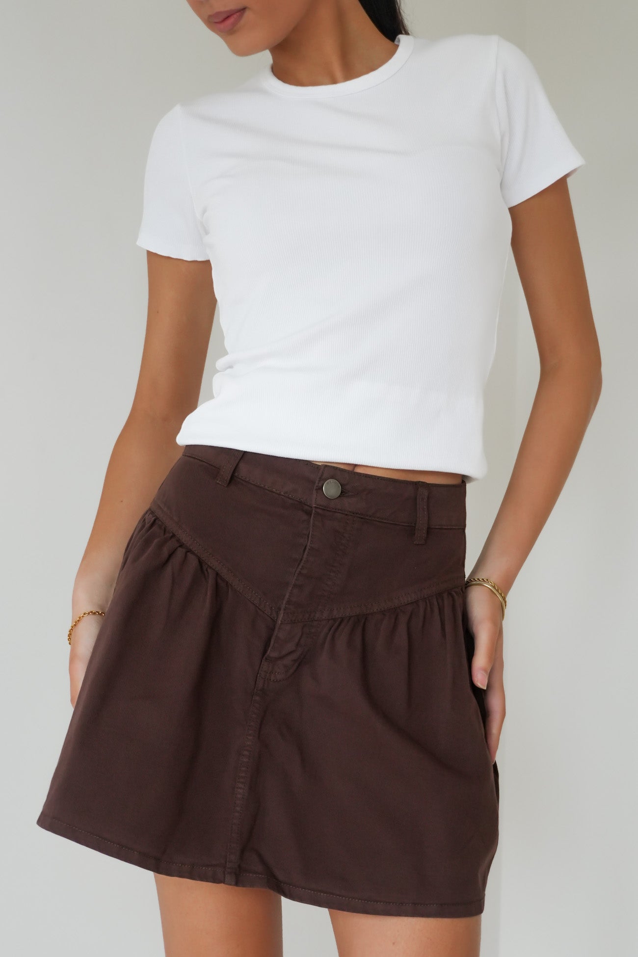 Arlo Mini Skirt Brown