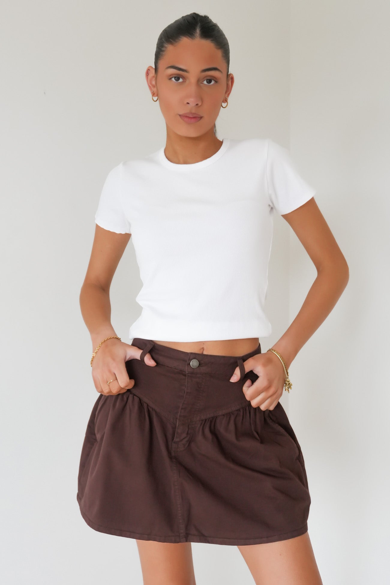 Arlo Mini Skirt Brown
