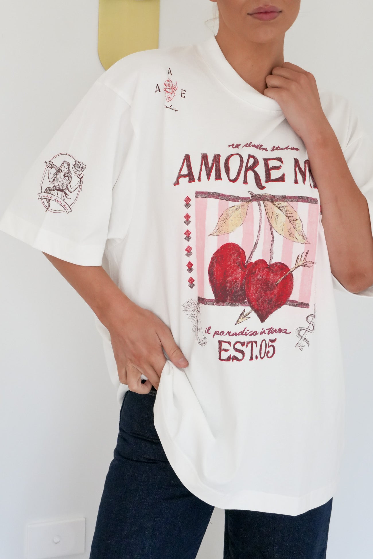 Aurora Oversized Tee Vintage White