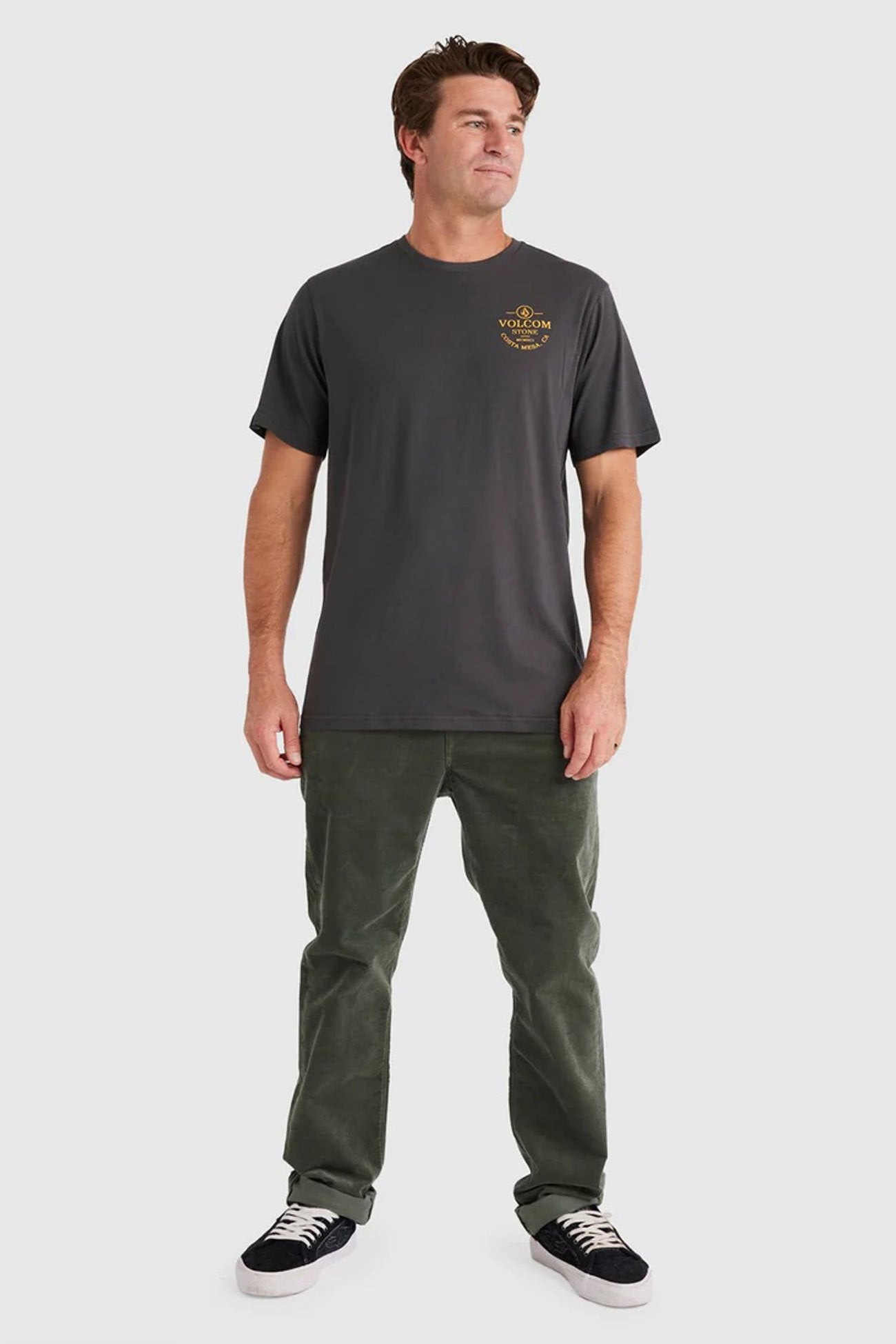 Aus Anchored Stone Standard Tee Asphalt Black