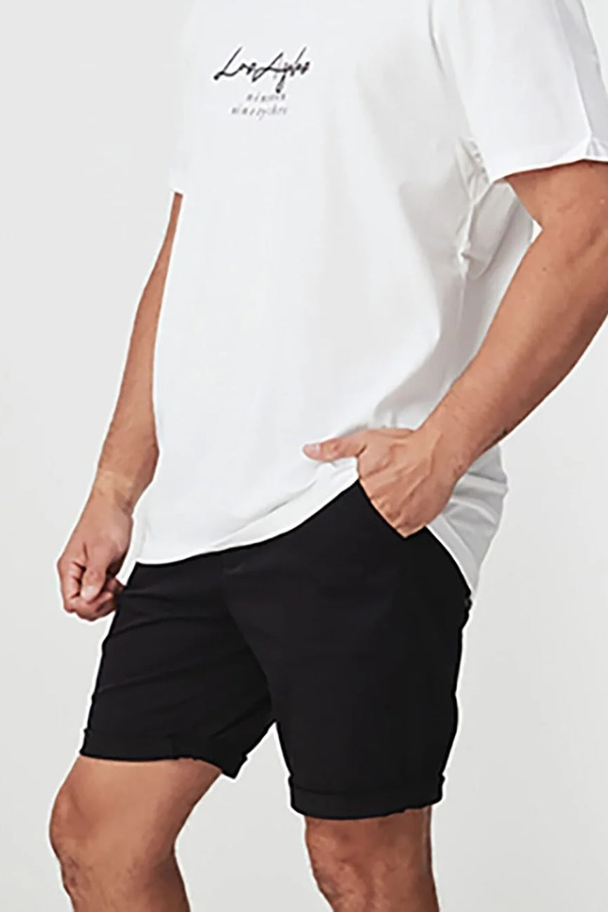 Baker Slim Chino Short Black