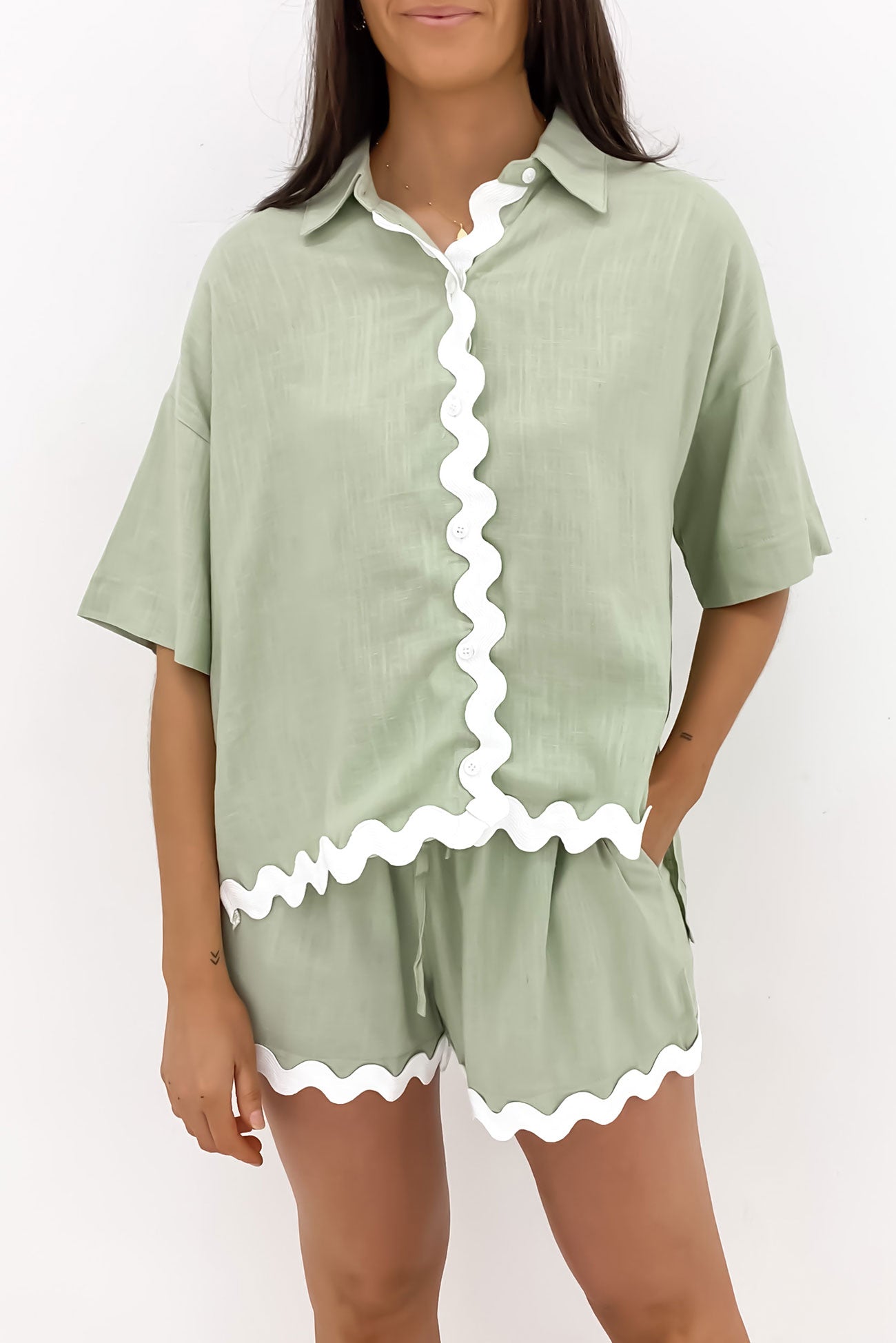 Bianca Set Sage White